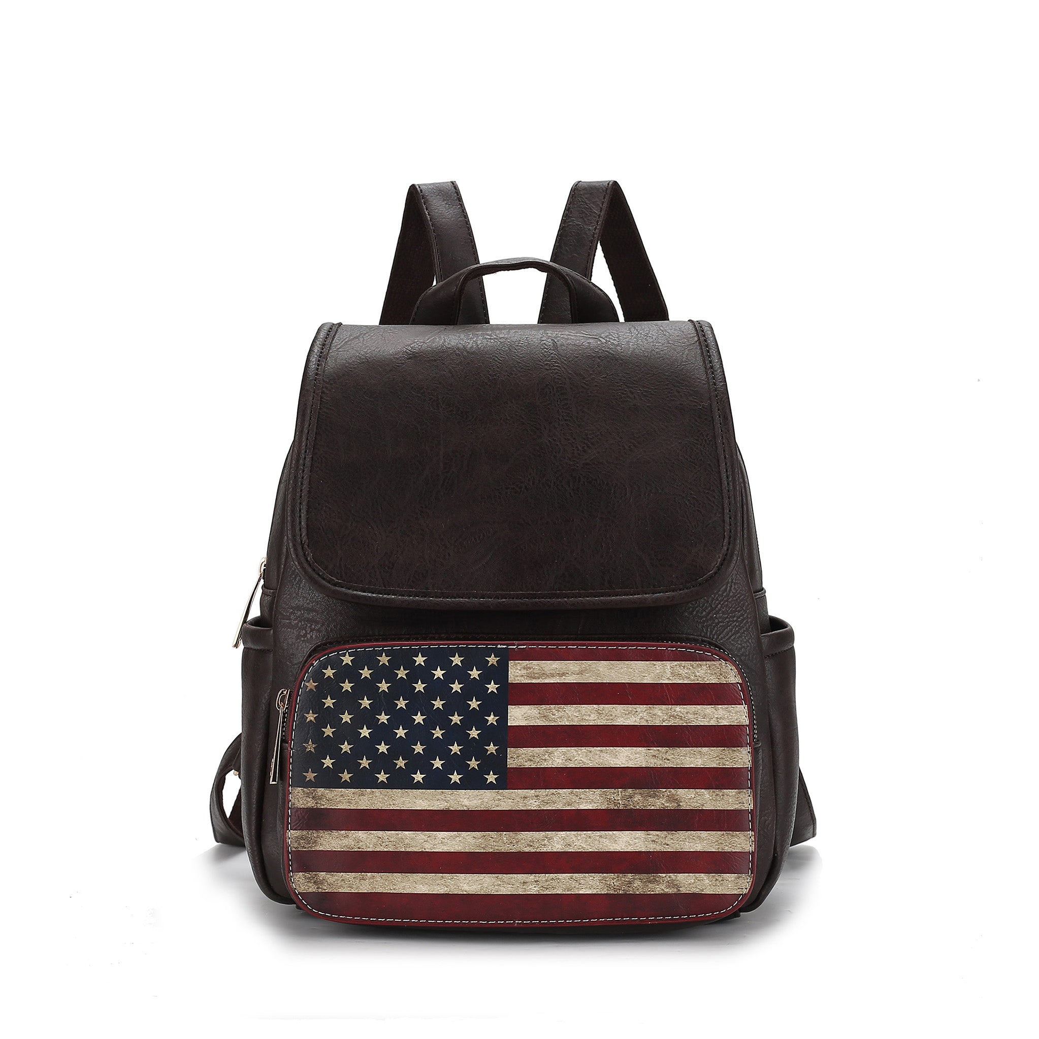  MKF Collection Regina Printed Flag Backpack - Beige - Bonton