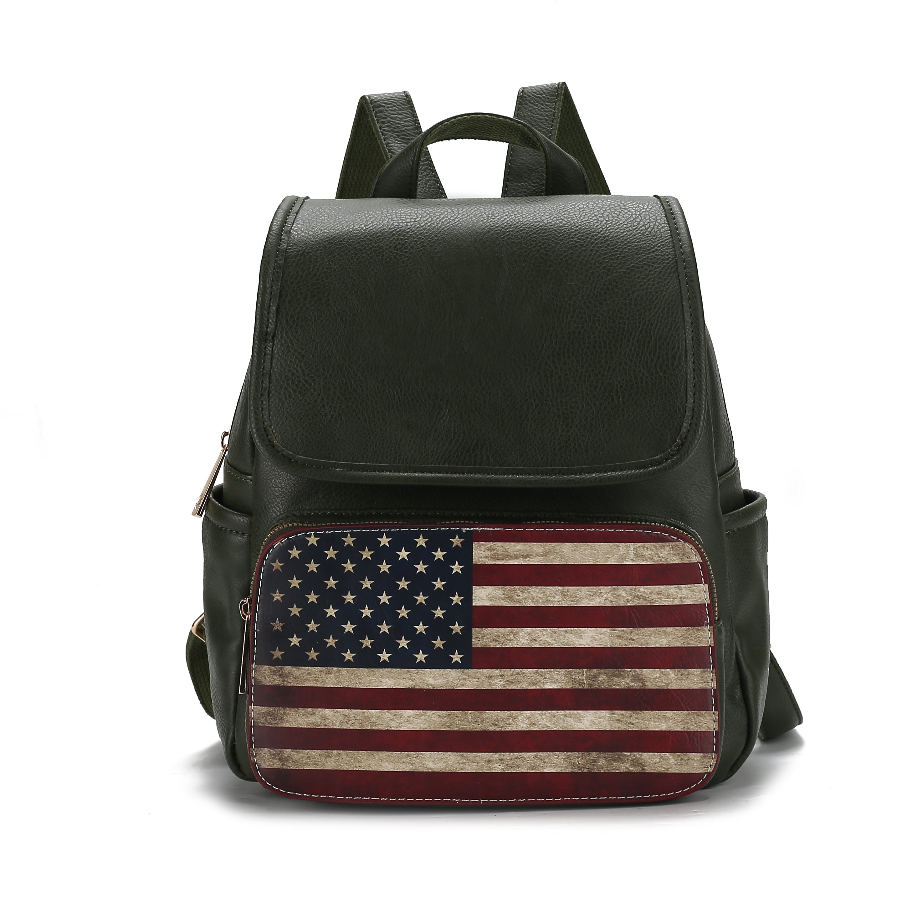  MKF Collection Regina Printed Flag Backpack - Beige - Bonton