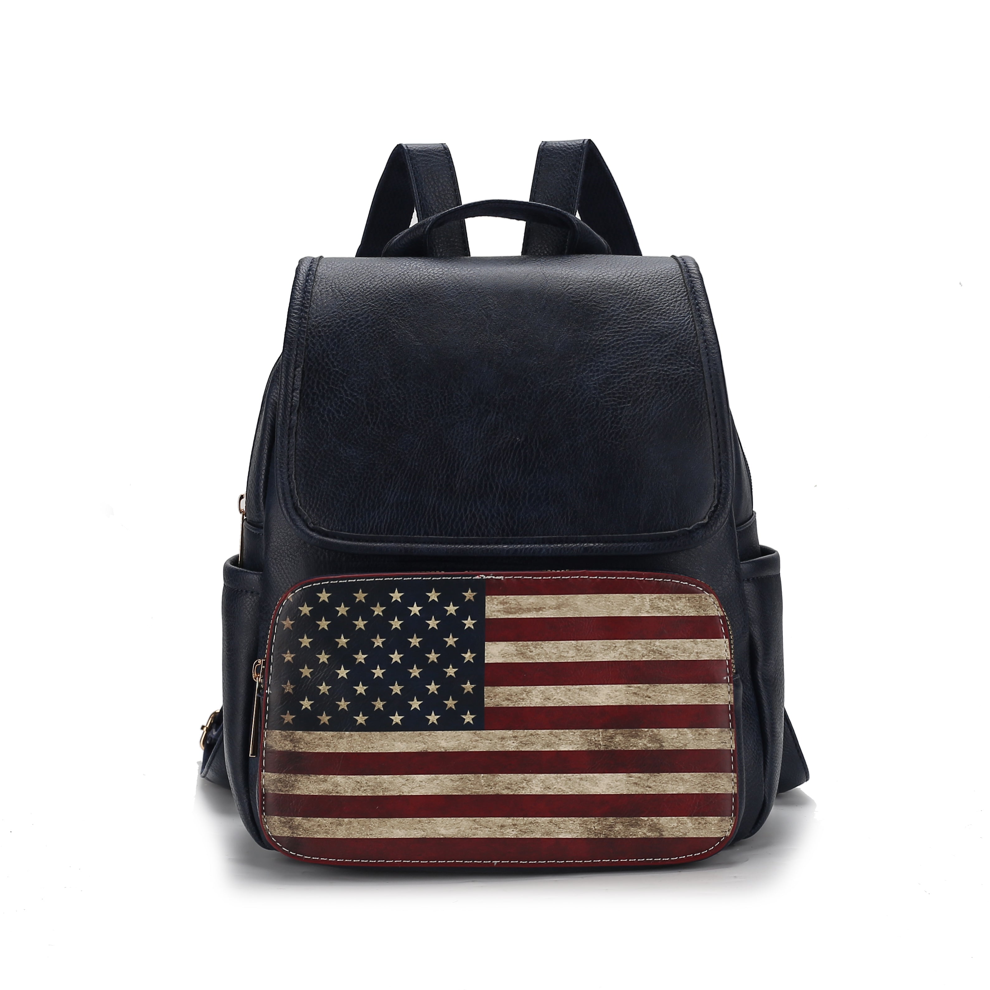  MKF Collection Regina Printed Flag Backpack - Beige - Bonton