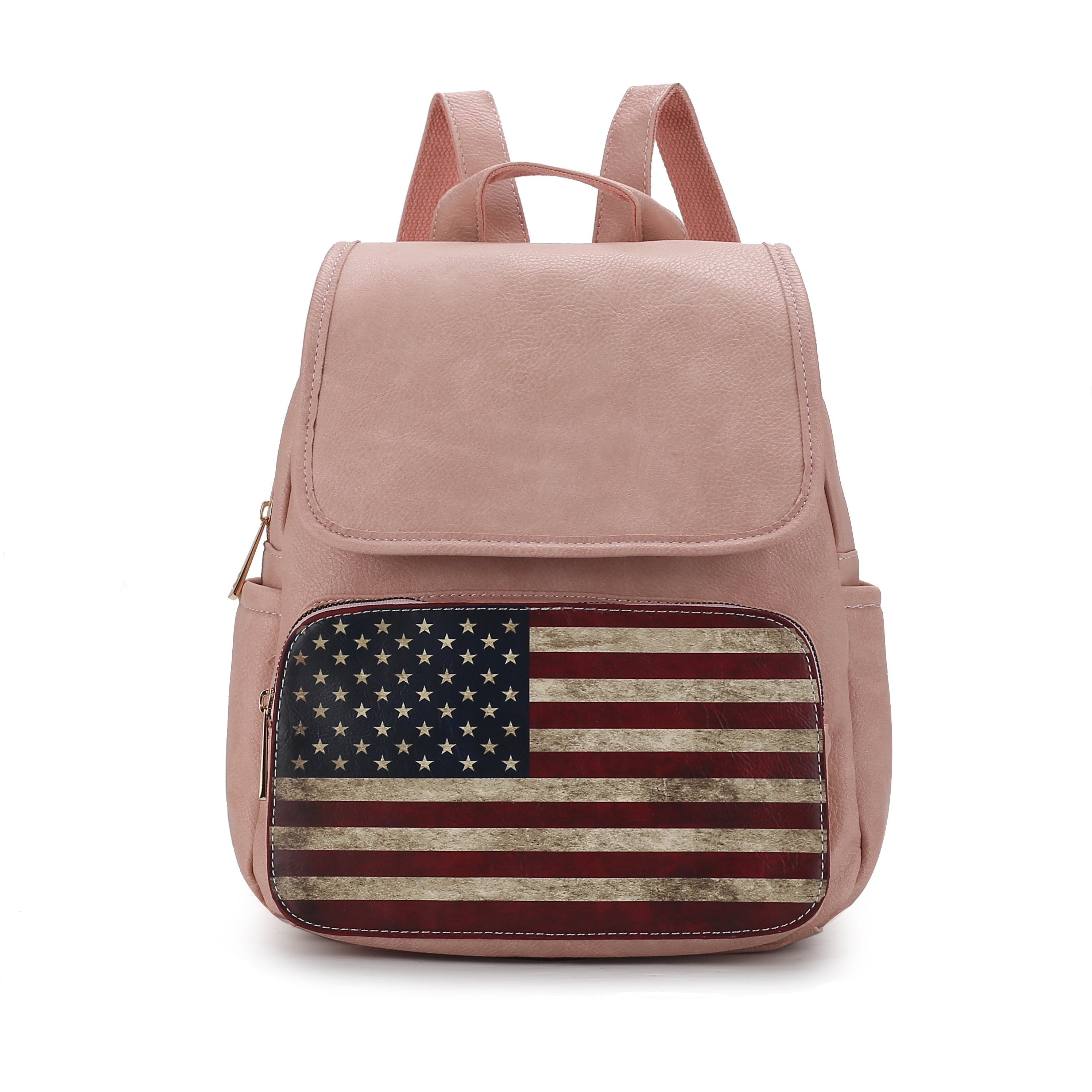  MKF Collection Regina Printed Flag Backpack - Beige - Bonton