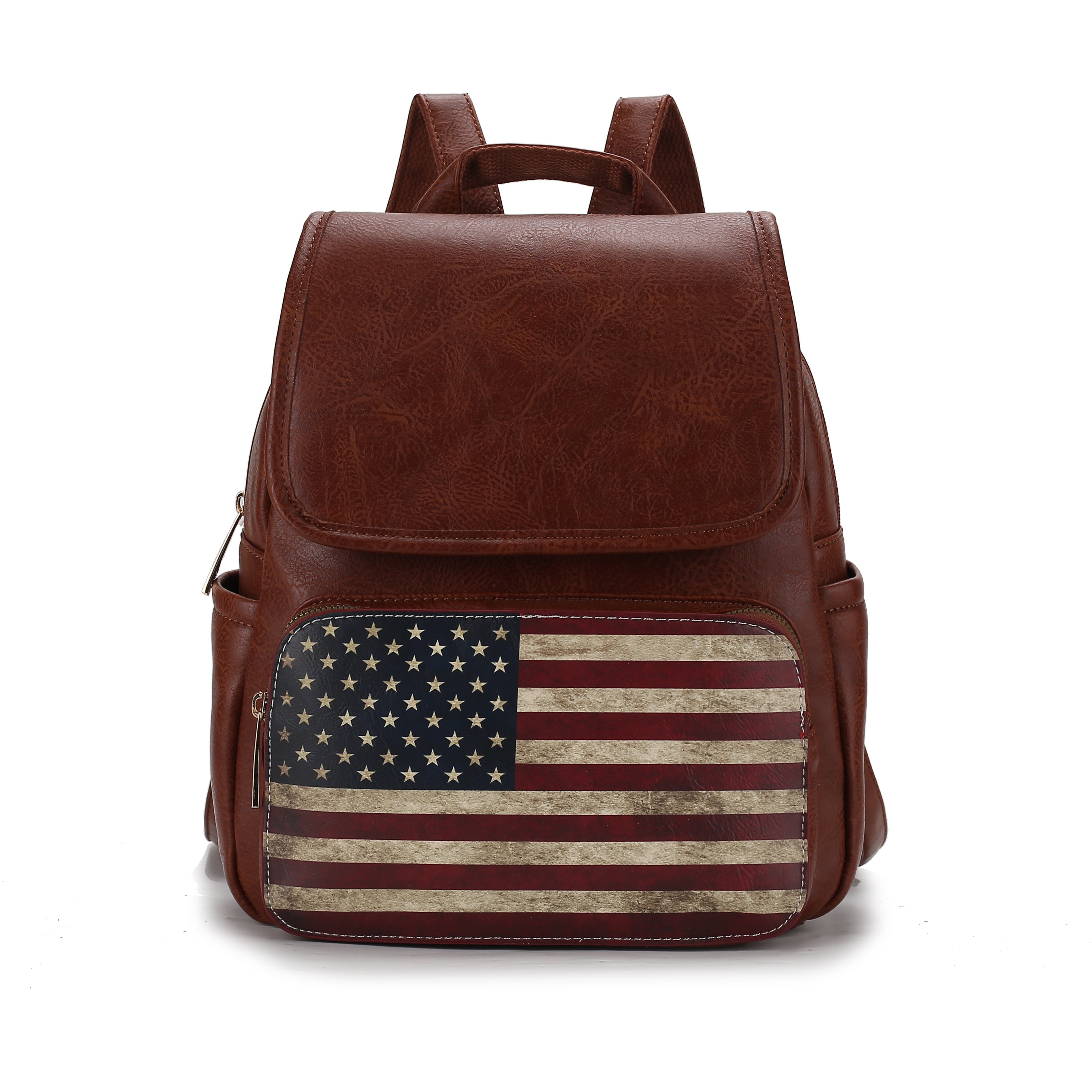  MKF Collection Regina Printed Flag Backpack - Beige - Bonton