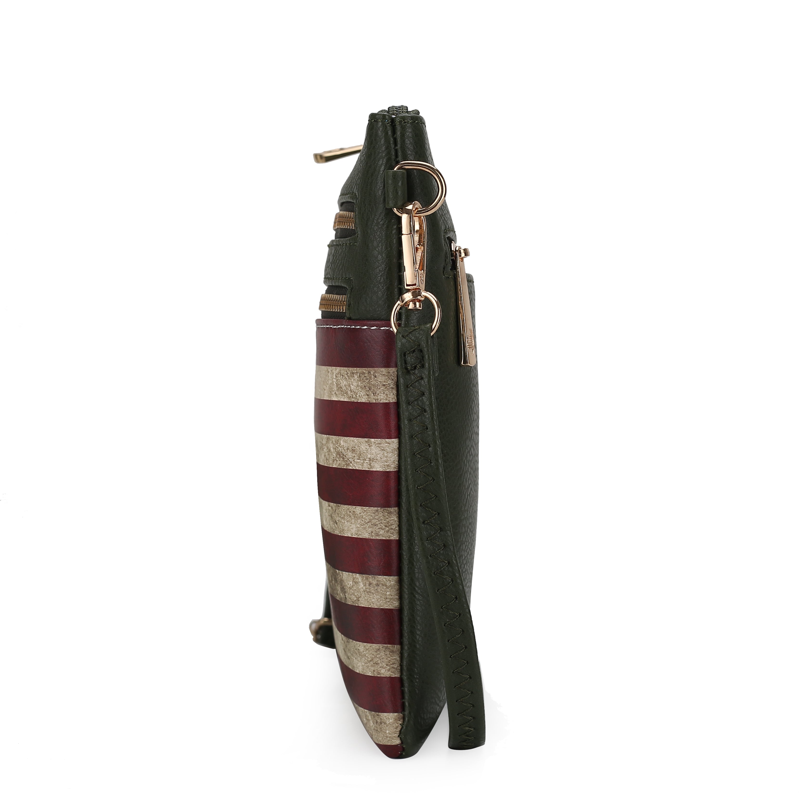  MKF Collection Genesis Printed Flag Crossbody Bag - Black - Bonton