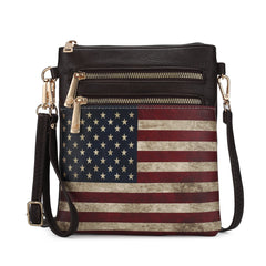 Genesis Printed Flag Crossbody Bag