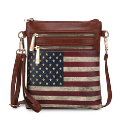 Genesis Printed Flag Crossbody Bag