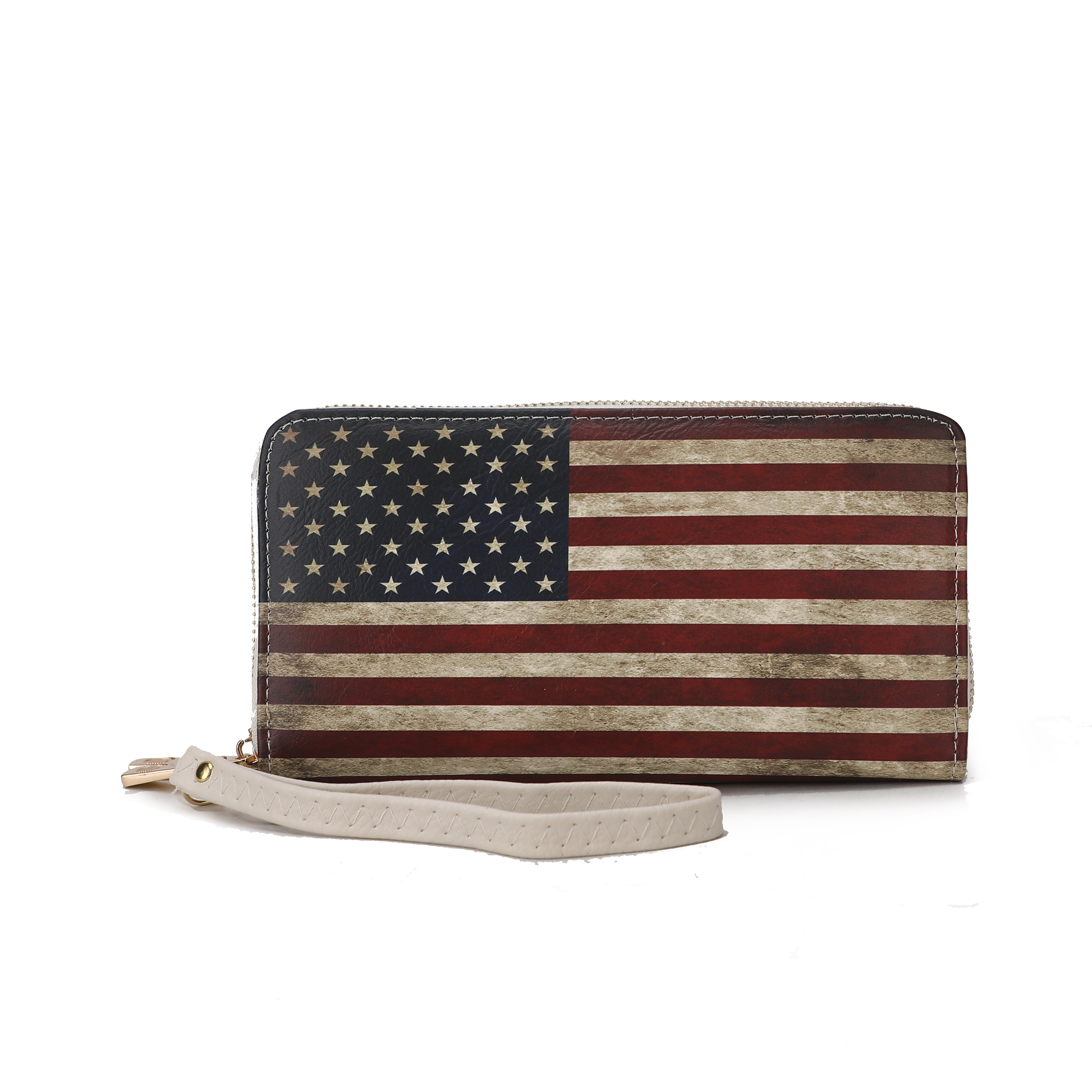  MKF Collection Uriel Printed Flag Wallet - Beige - Bonton