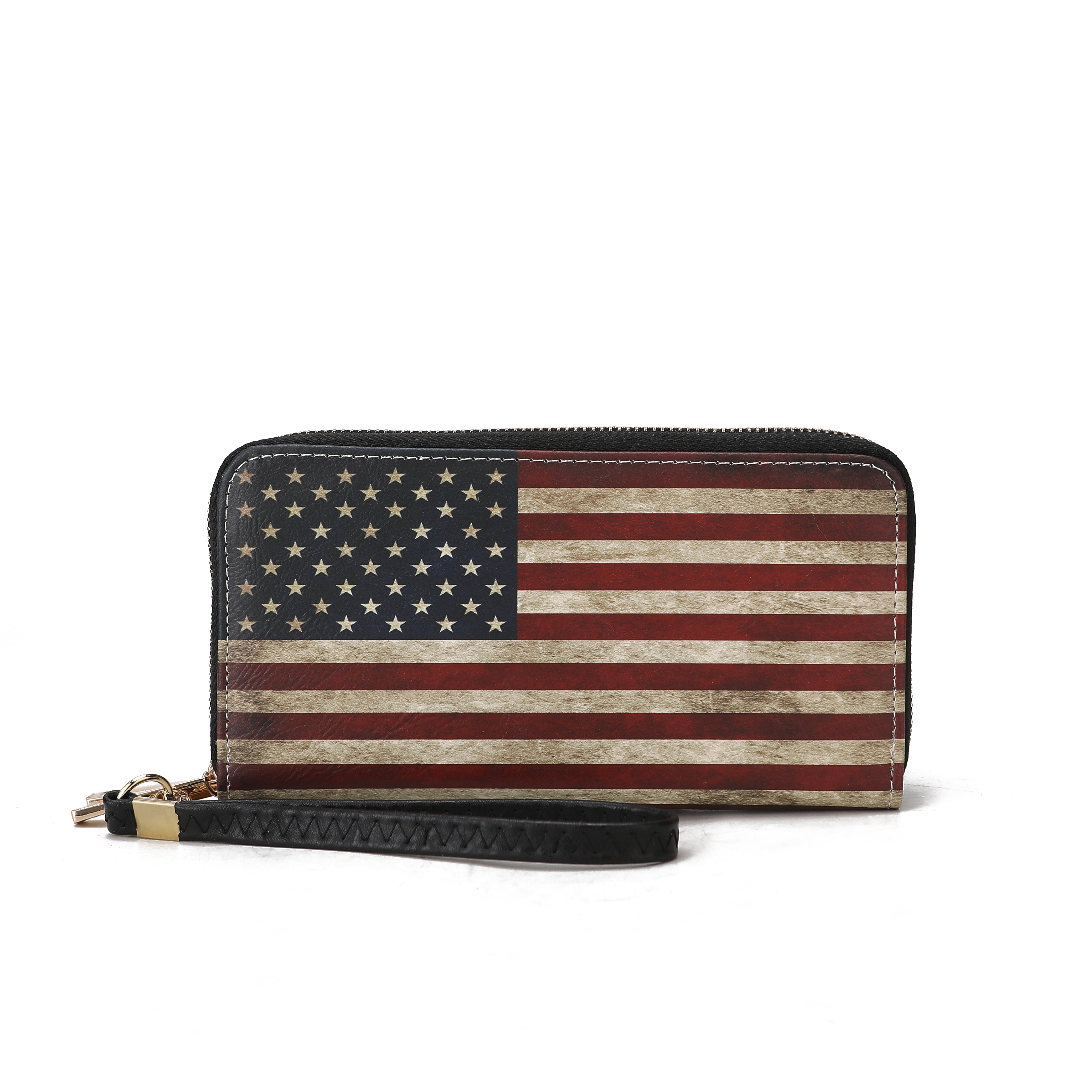  MKF Collection Uriel Printed Flag Wallet - Beige - Bonton