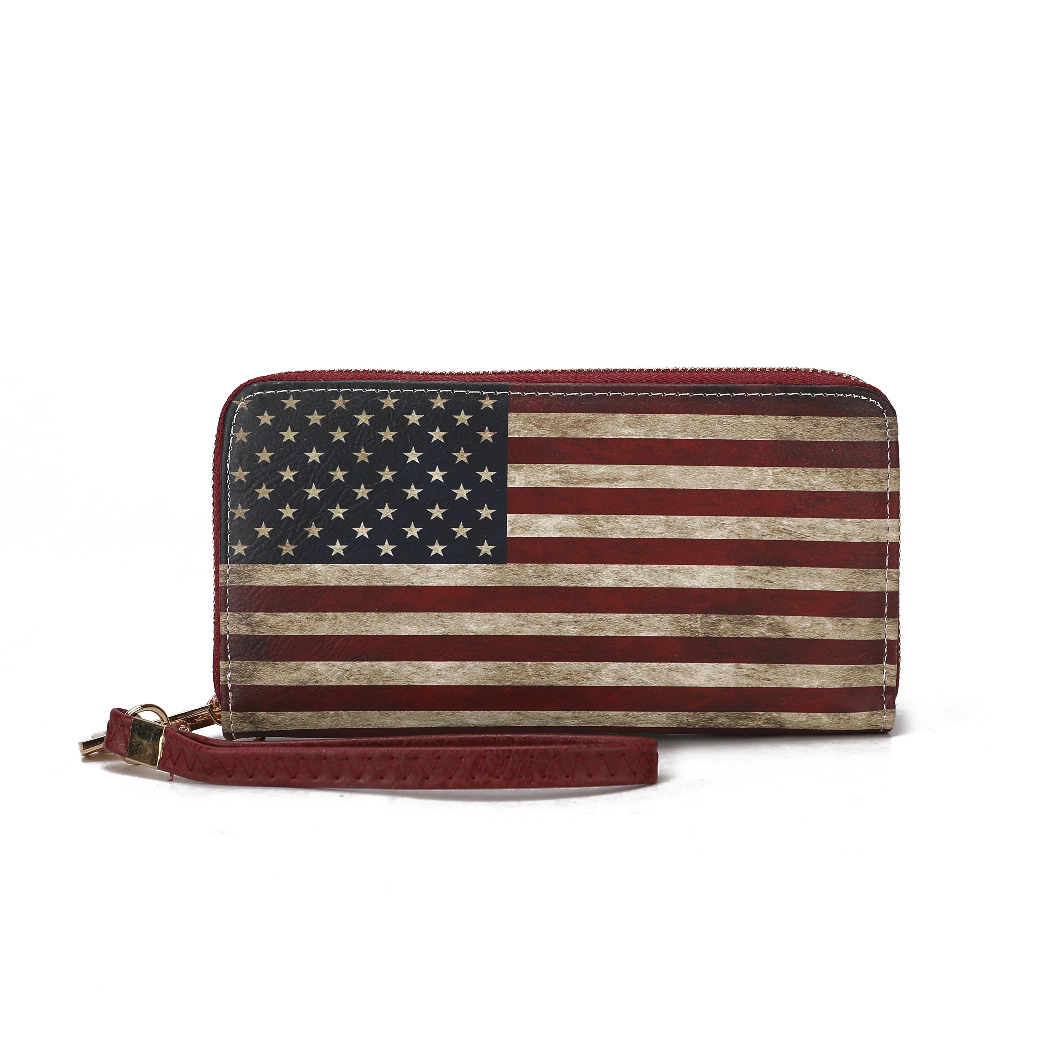  MKF Collection Uriel Printed Flag Wallet - Beige - Bonton