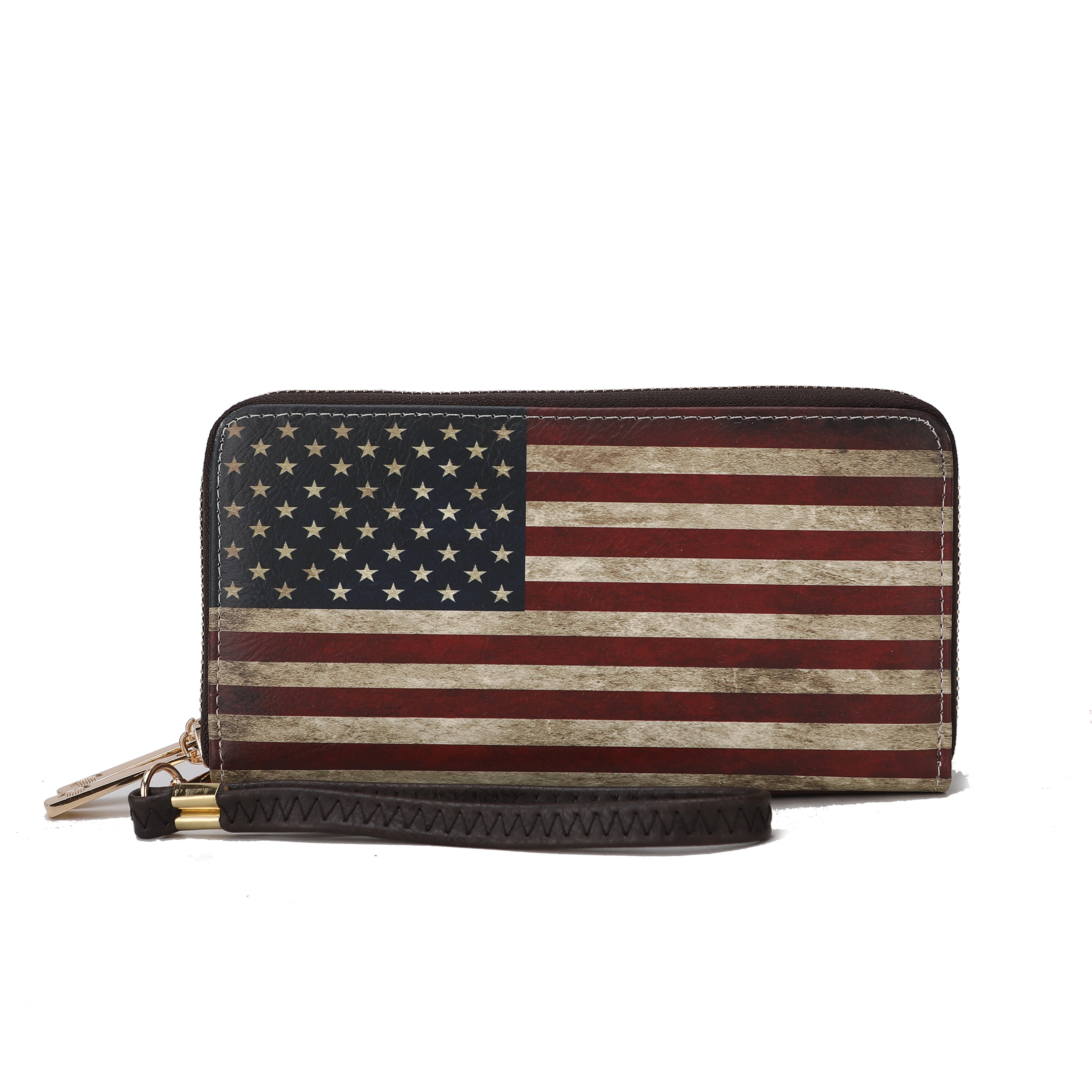  MKF Collection Uriel Printed Flag Wallet - Beige - Bonton