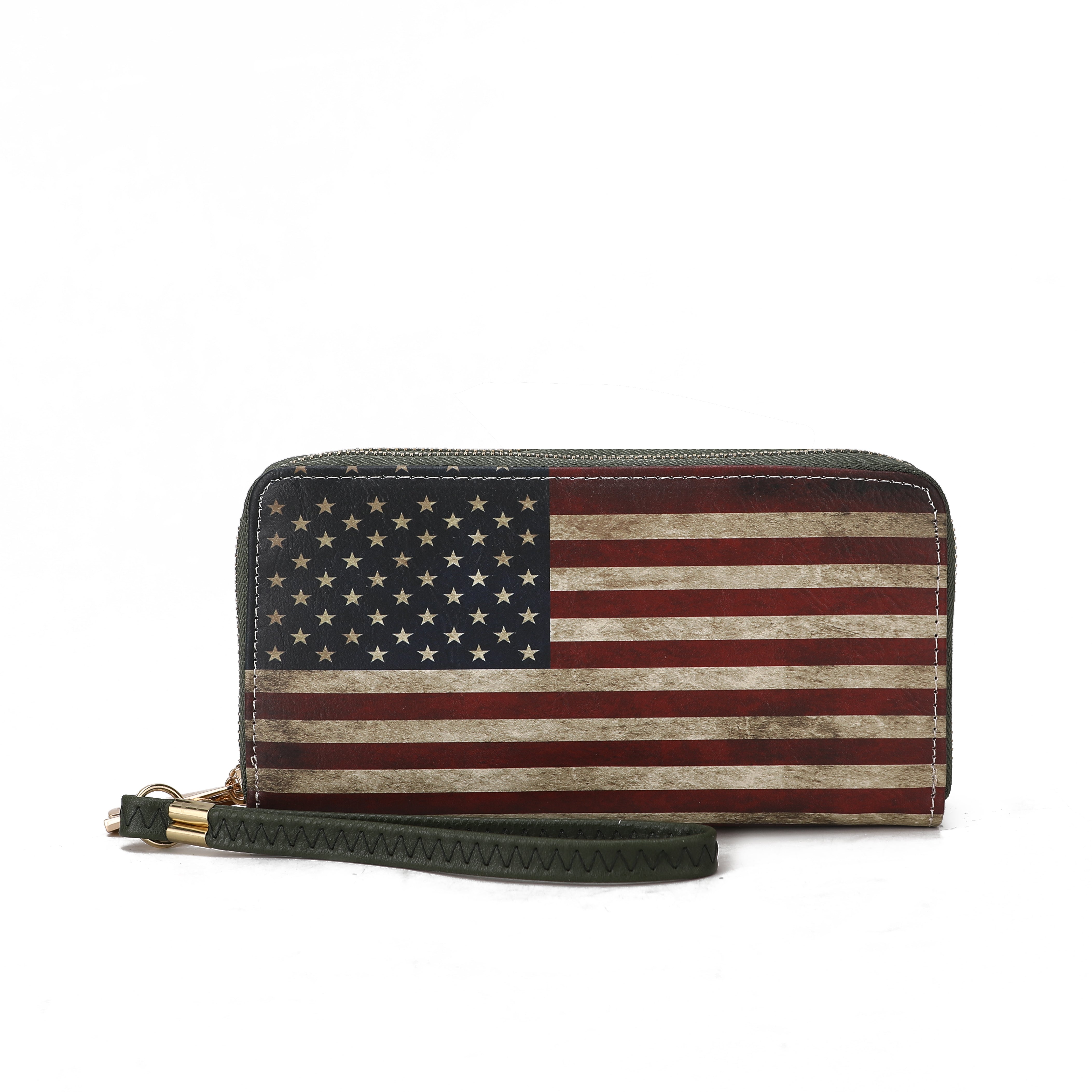  MKF Collection Uriel Printed Flag Wallet - Beige - Bonton