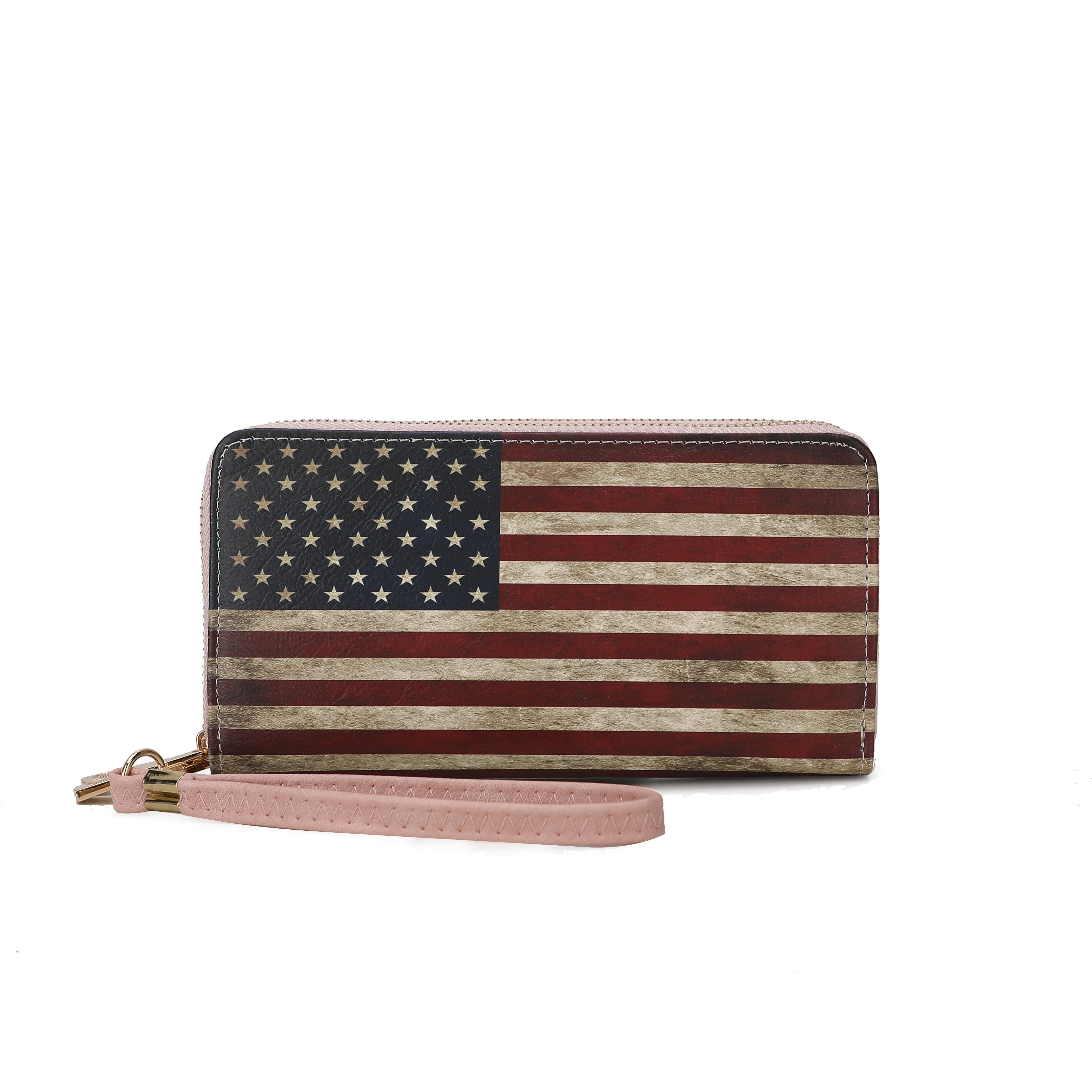  MKF Collection Uriel Printed Flag Wallet - Beige - Bonton