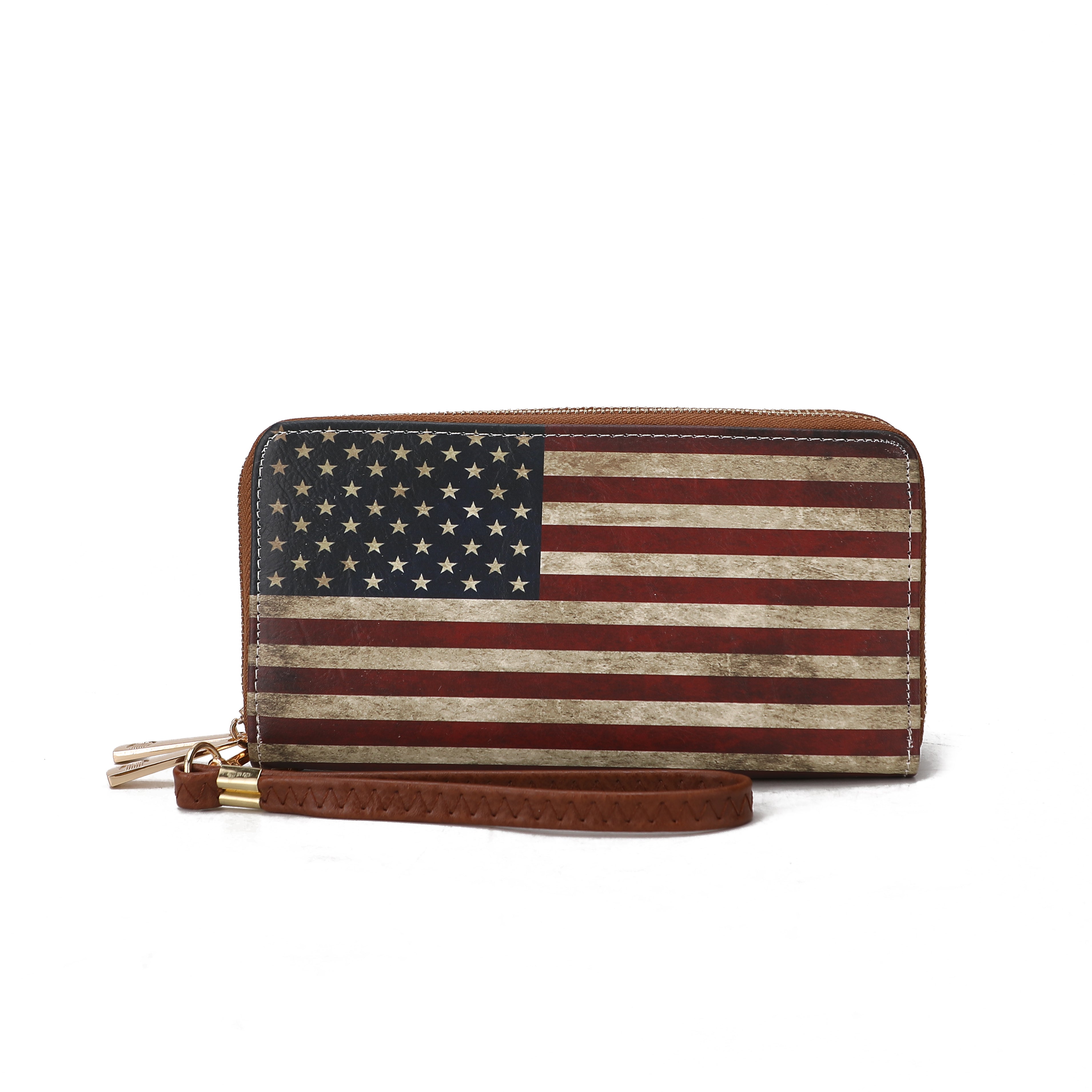  MKF Collection Uriel Printed Flag Wallet - Beige - Bonton