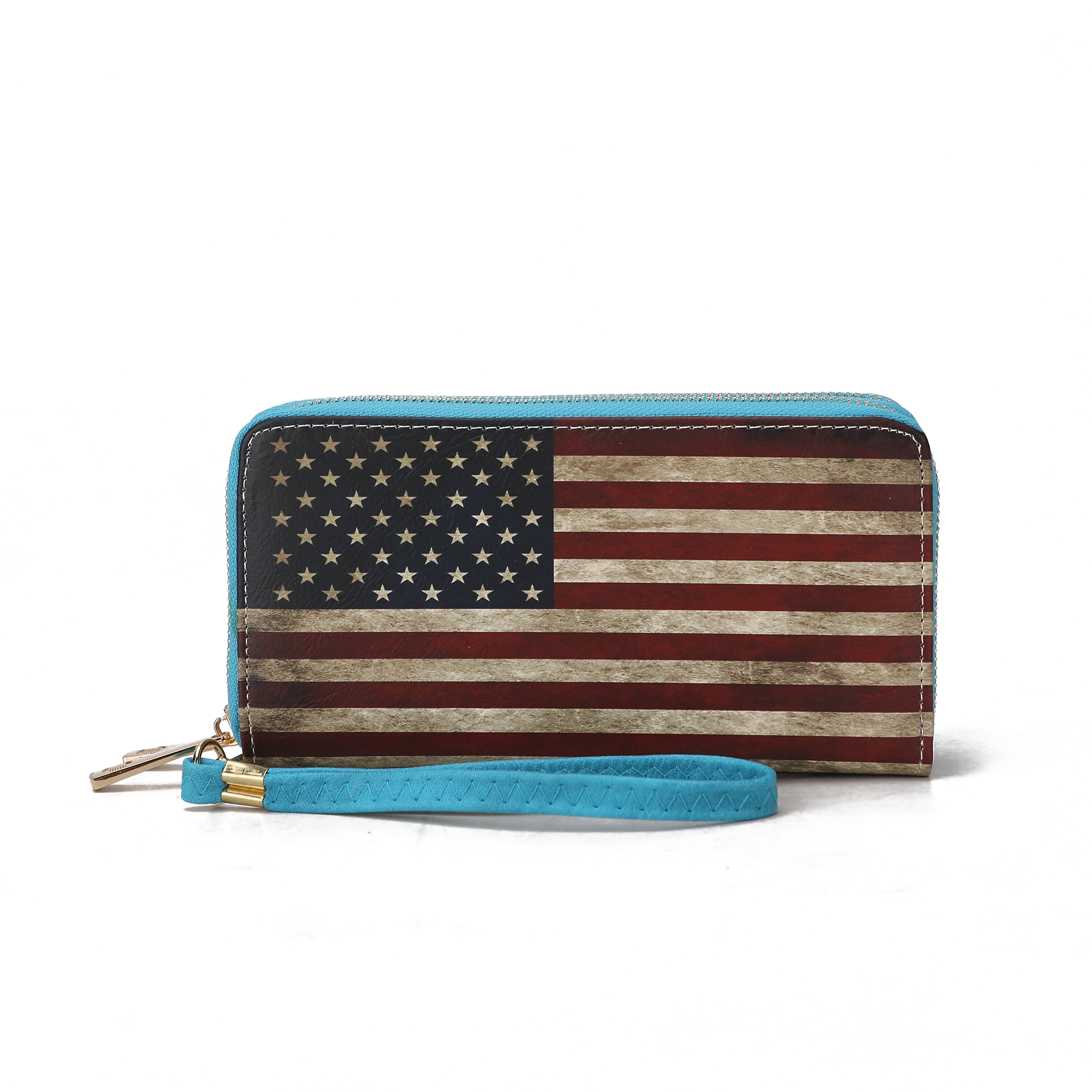  MKF Collection Uriel Printed Flag Wallet - Beige - Bonton