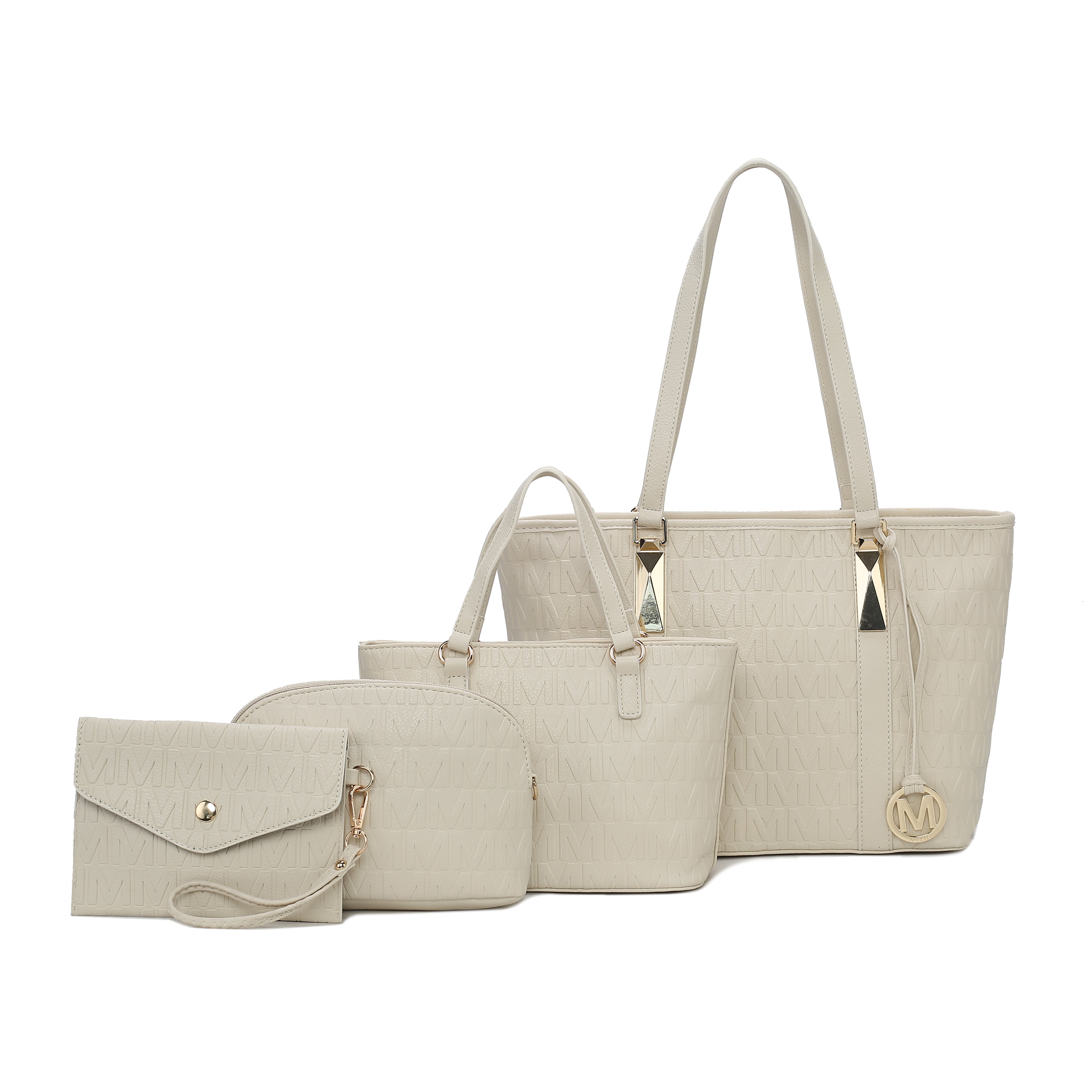  MKF Collection Arya Signature Tote and Set - Beige - Bonton