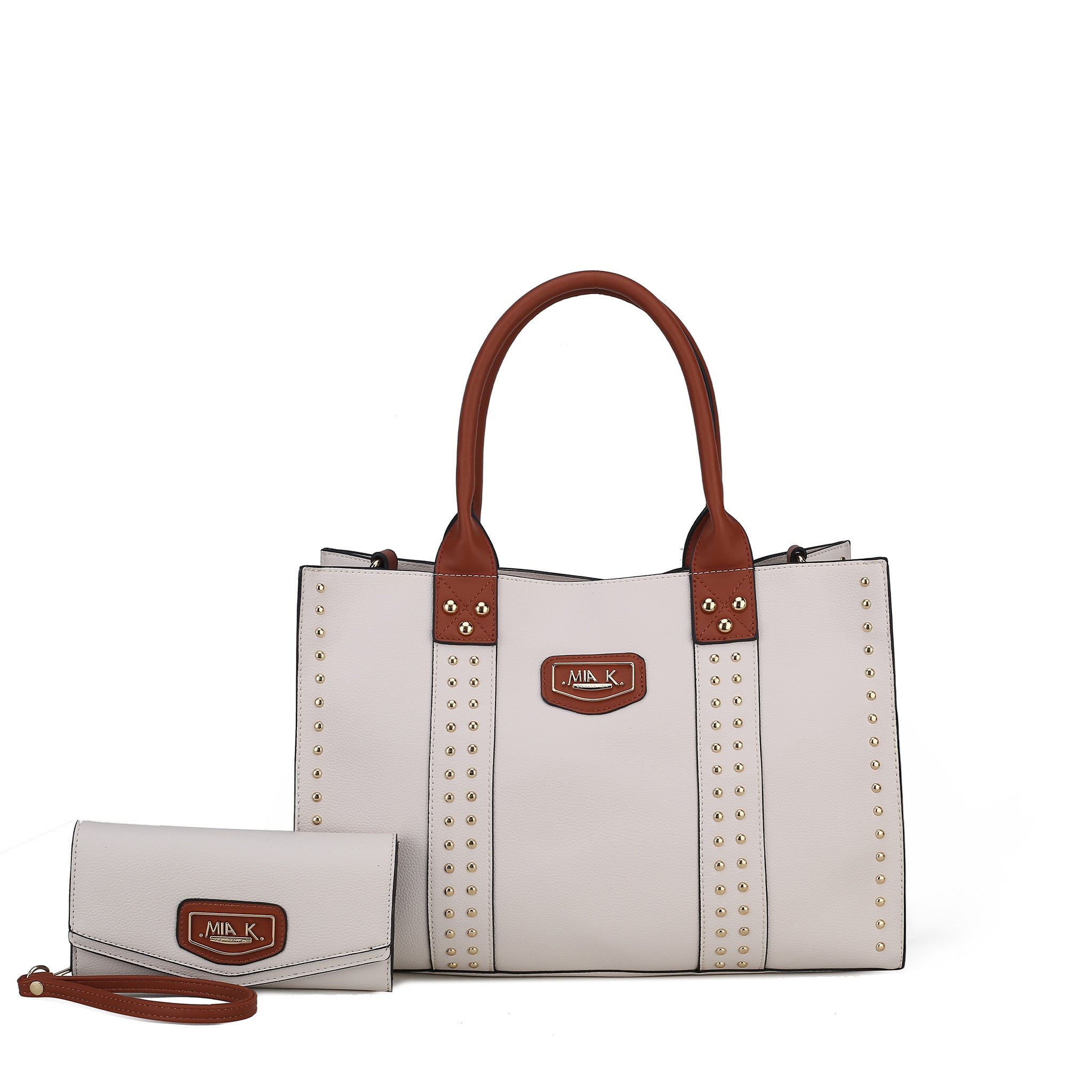  MKF Collection Davina Tote Bag and Wallet Set - Beige - Bonton