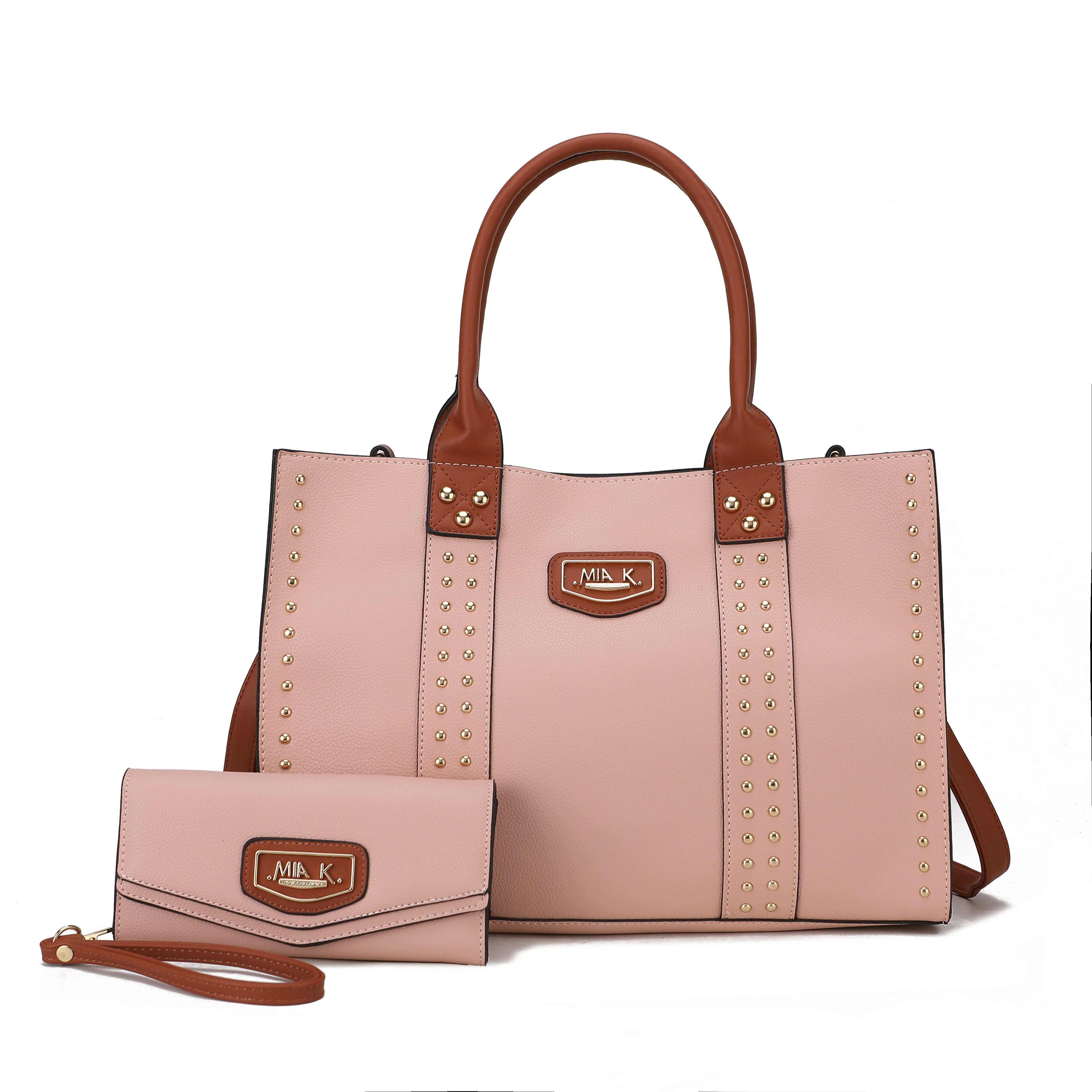  MKF Collection Davina Tote Bag and Wallet Set - Beige - Bonton