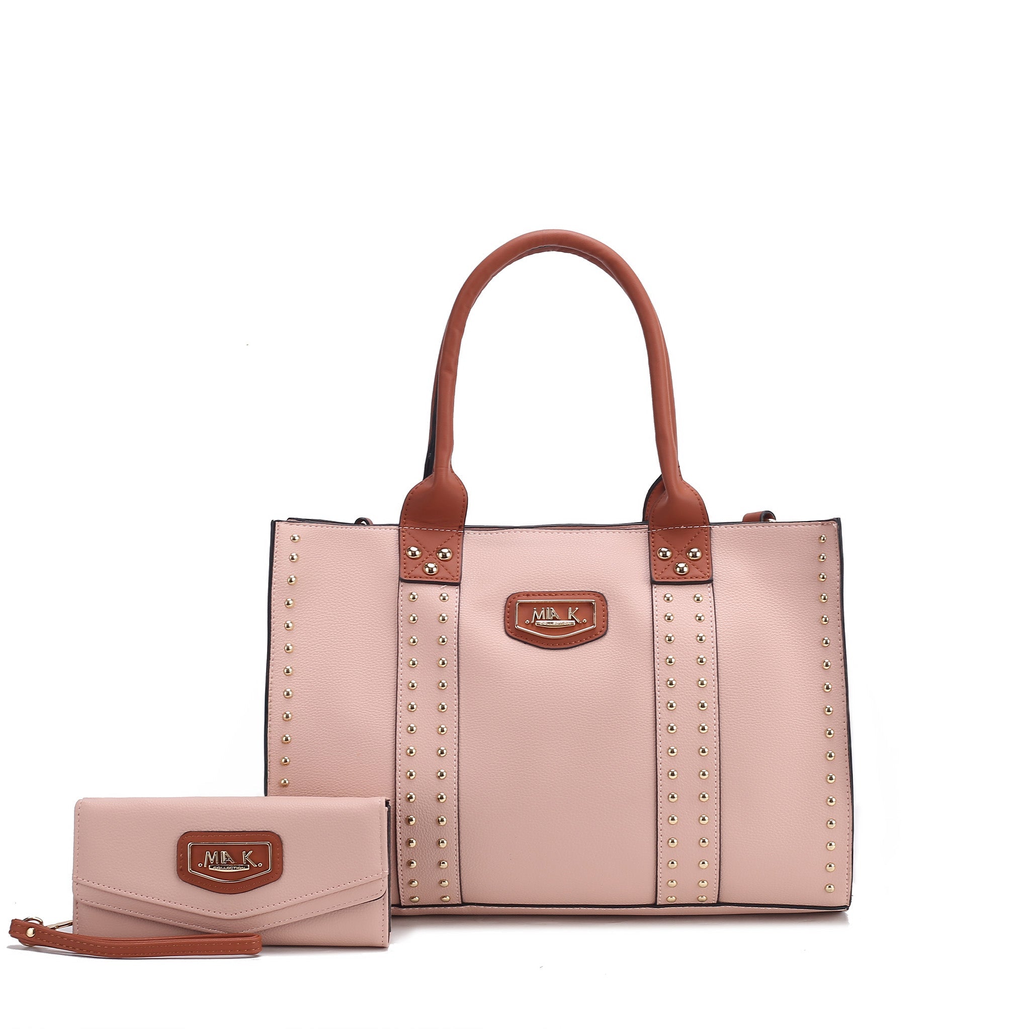  MKF Collection Davina Tote Bag and Wallet Set - Beige - Bonton
