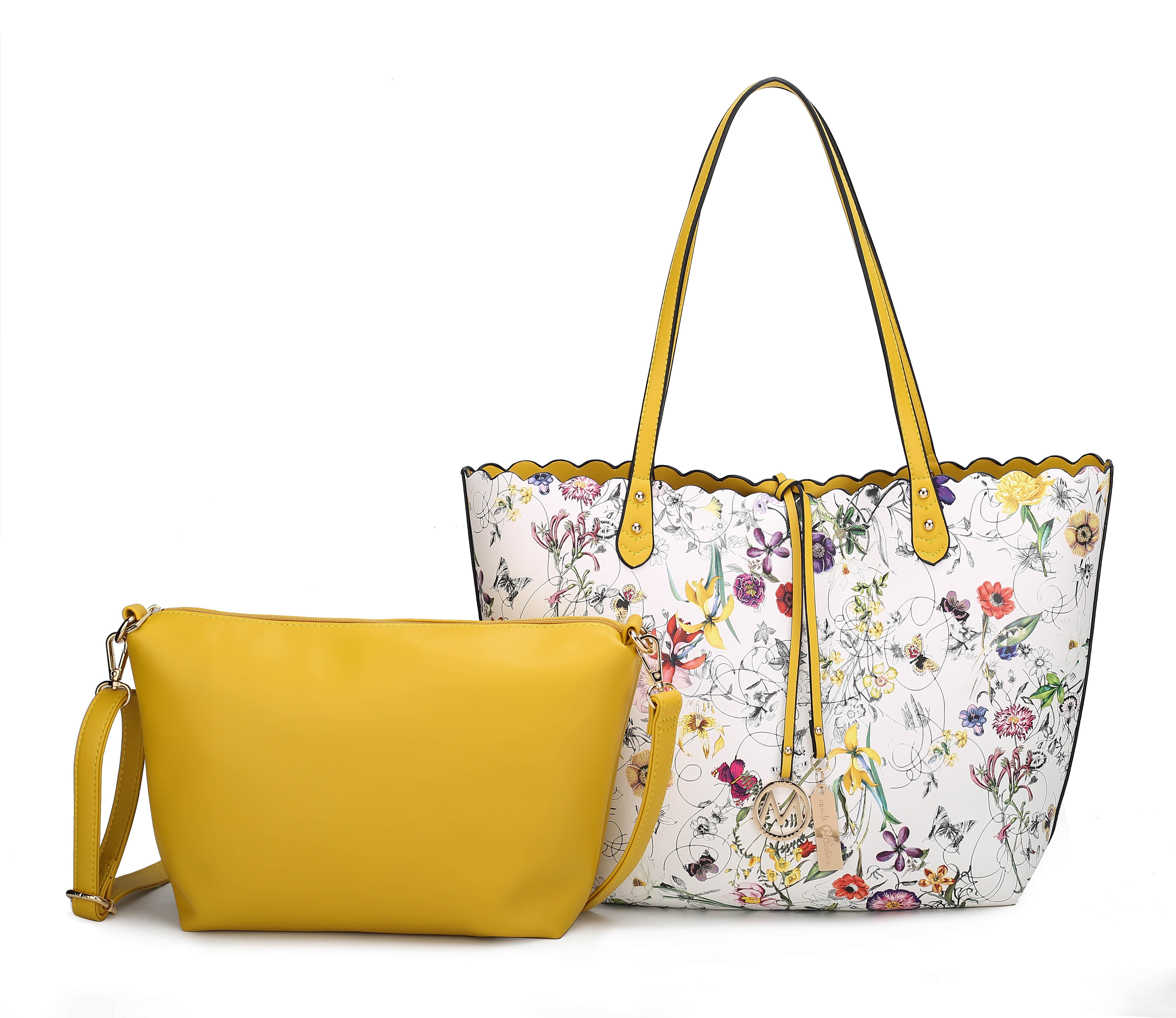  MKF Collection Danielle Tote Bag and Wallet Set - Yellow - Bonton