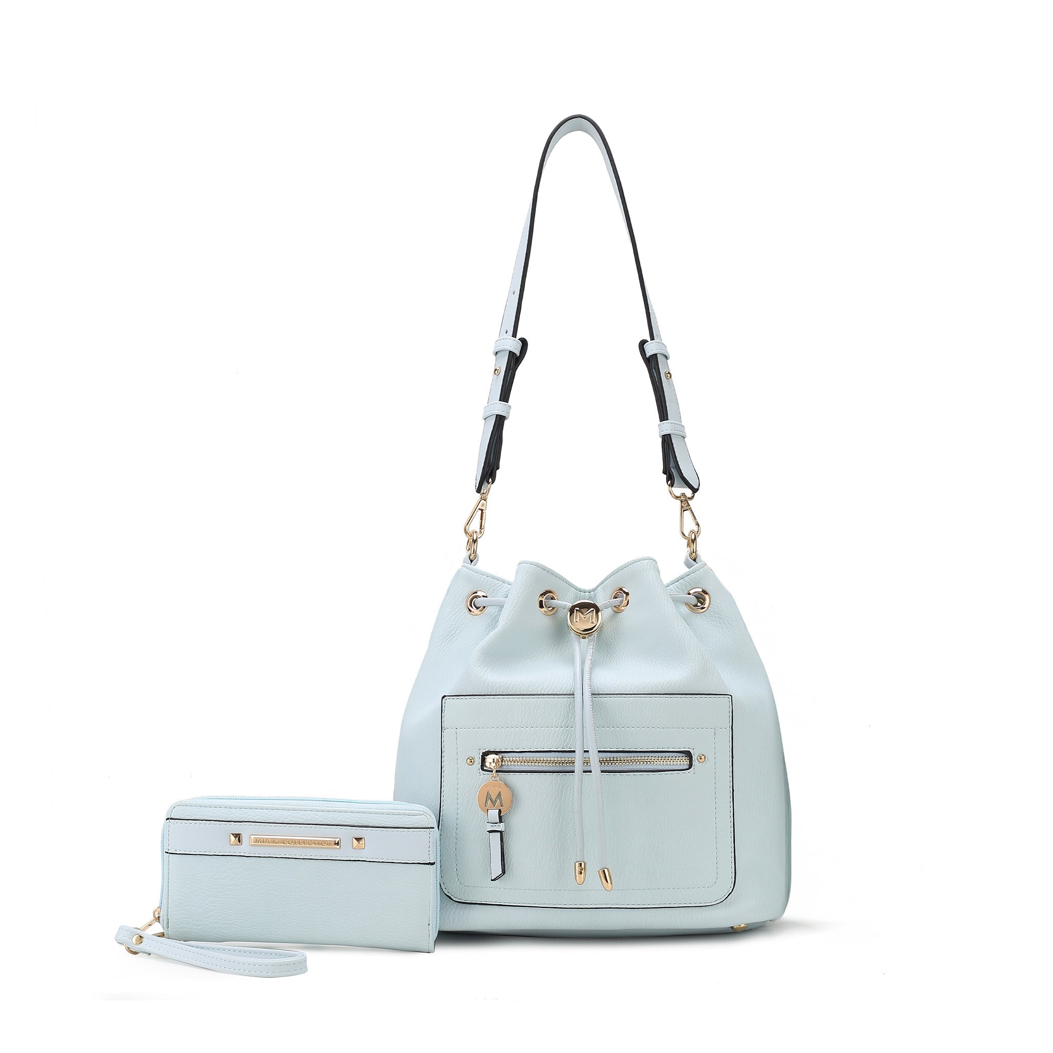  MKF Collection Larissa Bucket Bag and Wallet Set - Taupe - Bonton
