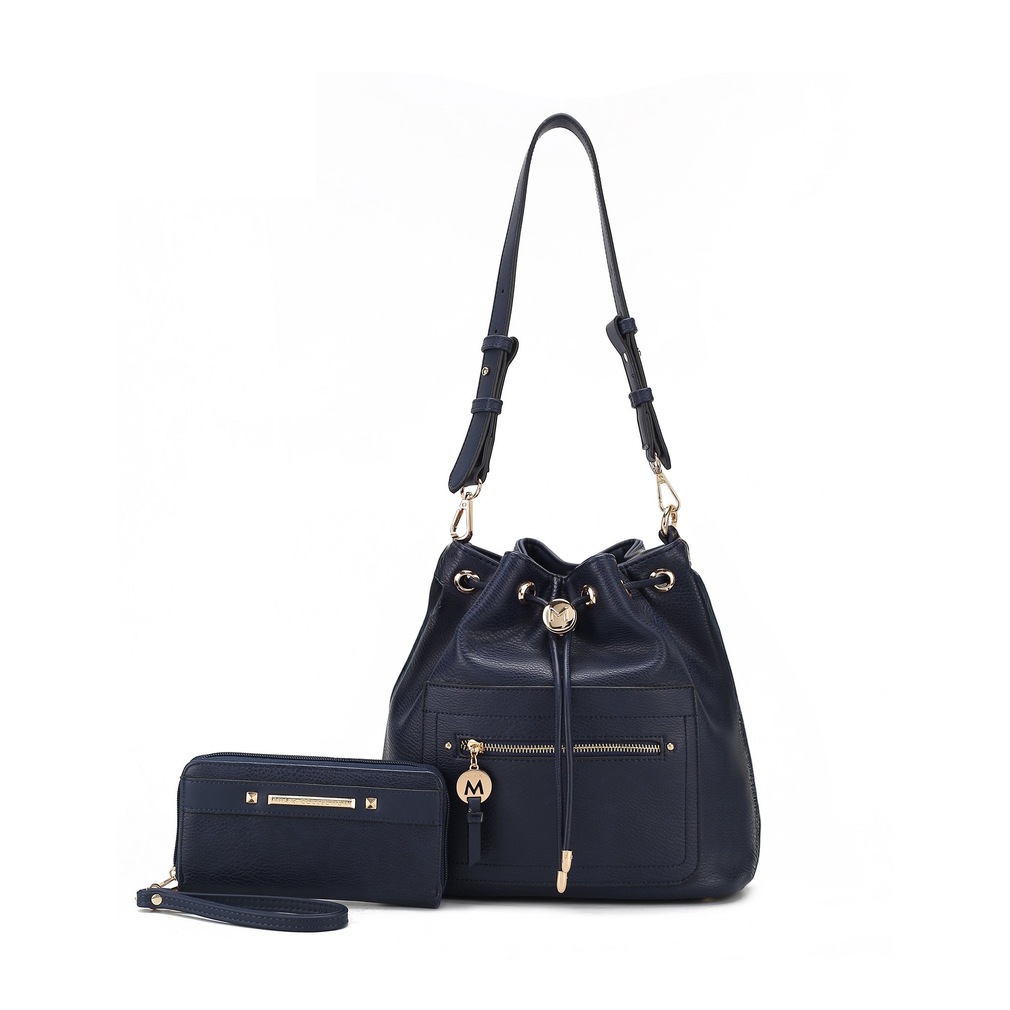  MKF Collection Larissa Bucket Bag and Wallet Set - Taupe - Bonton