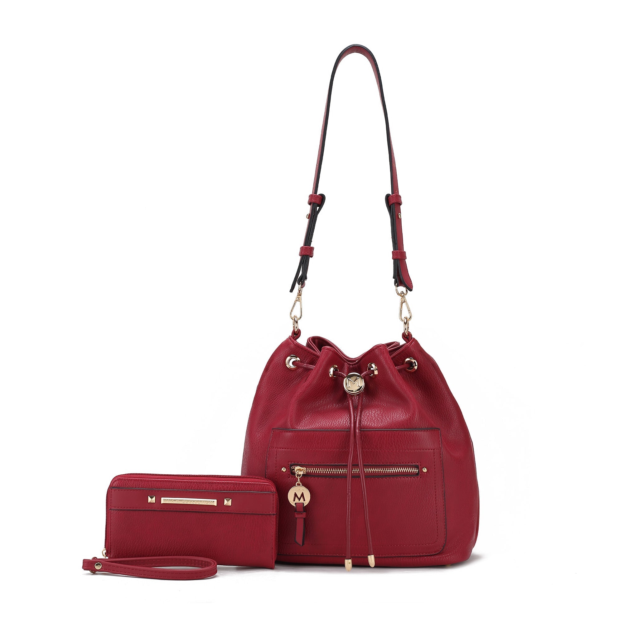  MKF Collection Larissa Bucket Bag and Wallet Set - Taupe - Bonton