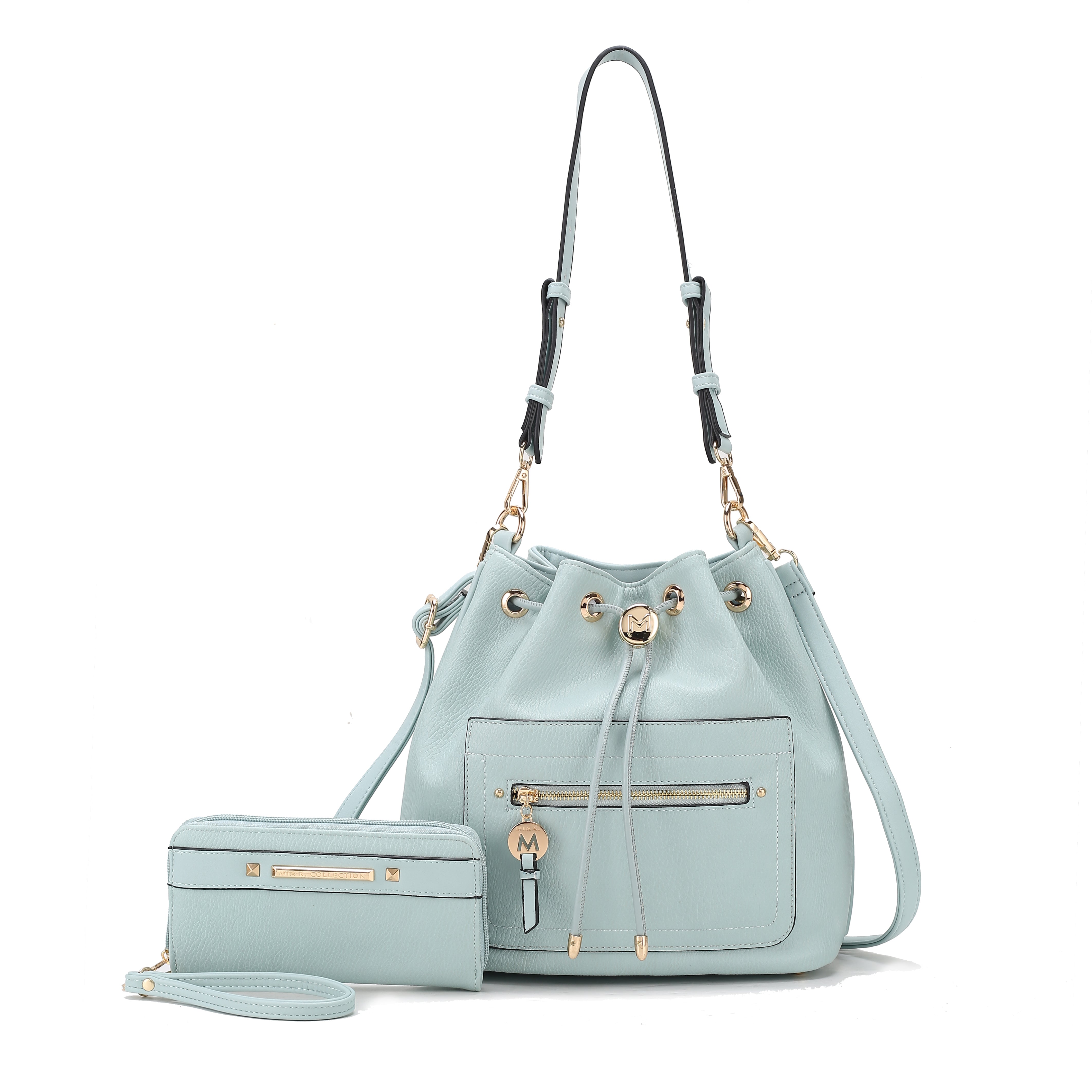  MKF Collection Larissa Bucket Bag and Wallet Set - Taupe - Bonton