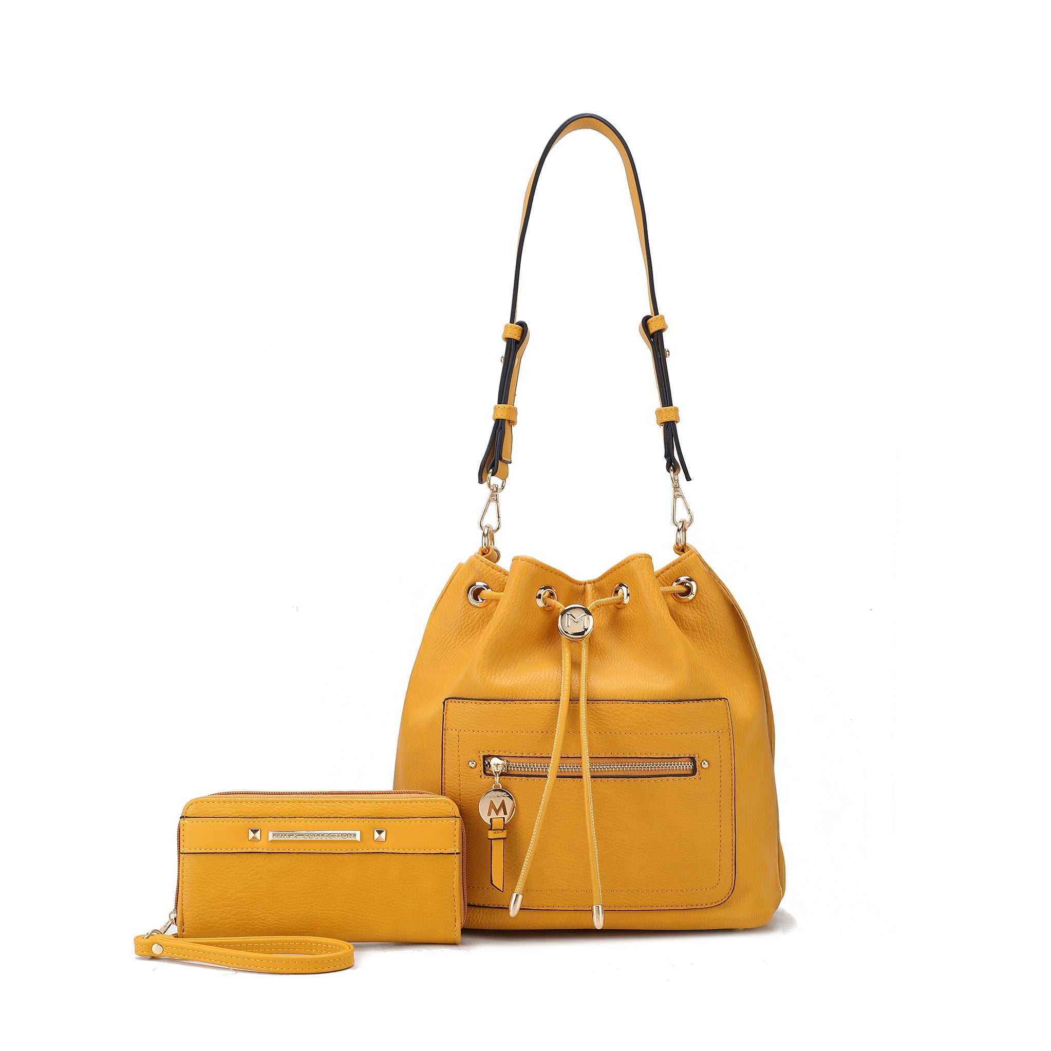  MKF Collection Larissa Bucket Bag and Wallet Set - Taupe - Bonton