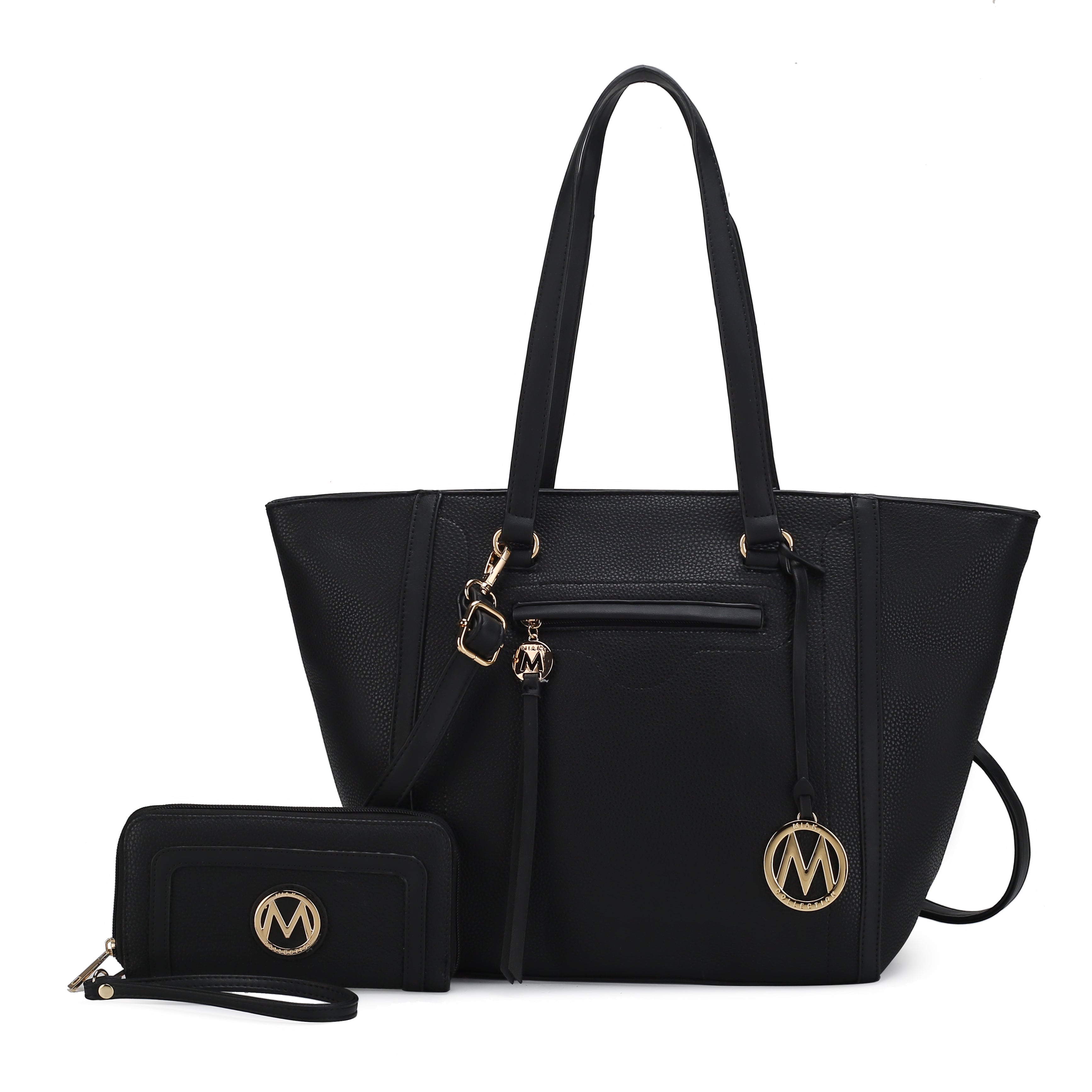  MKF Collection Alexandra Tote Bag and Wallet Set - Black - Bonton