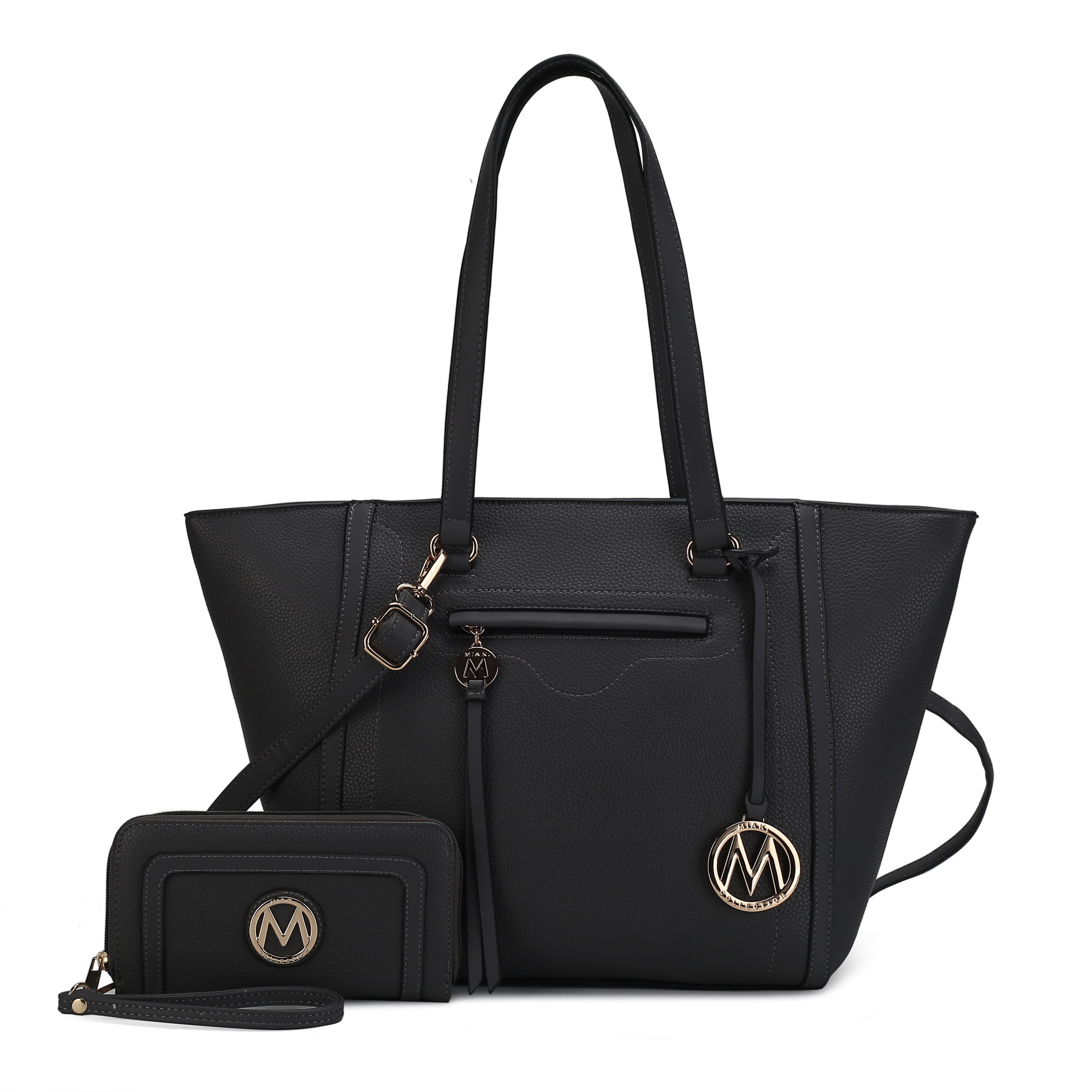  MKF Collection Alexandra Tote Bag and Wallet Set - Black - Bonton