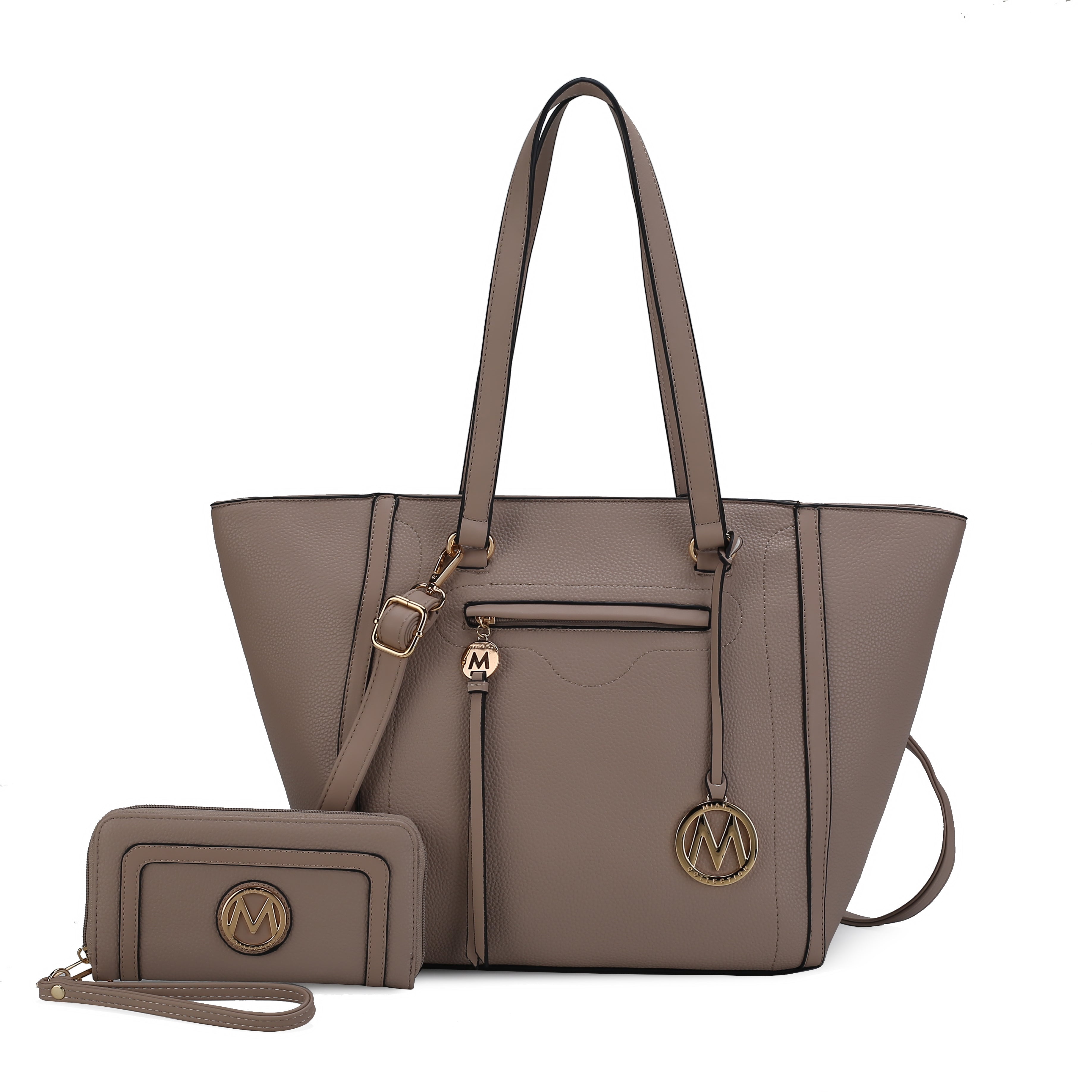  MKF Collection Alexandra Tote Bag and Wallet Set - Black - Bonton