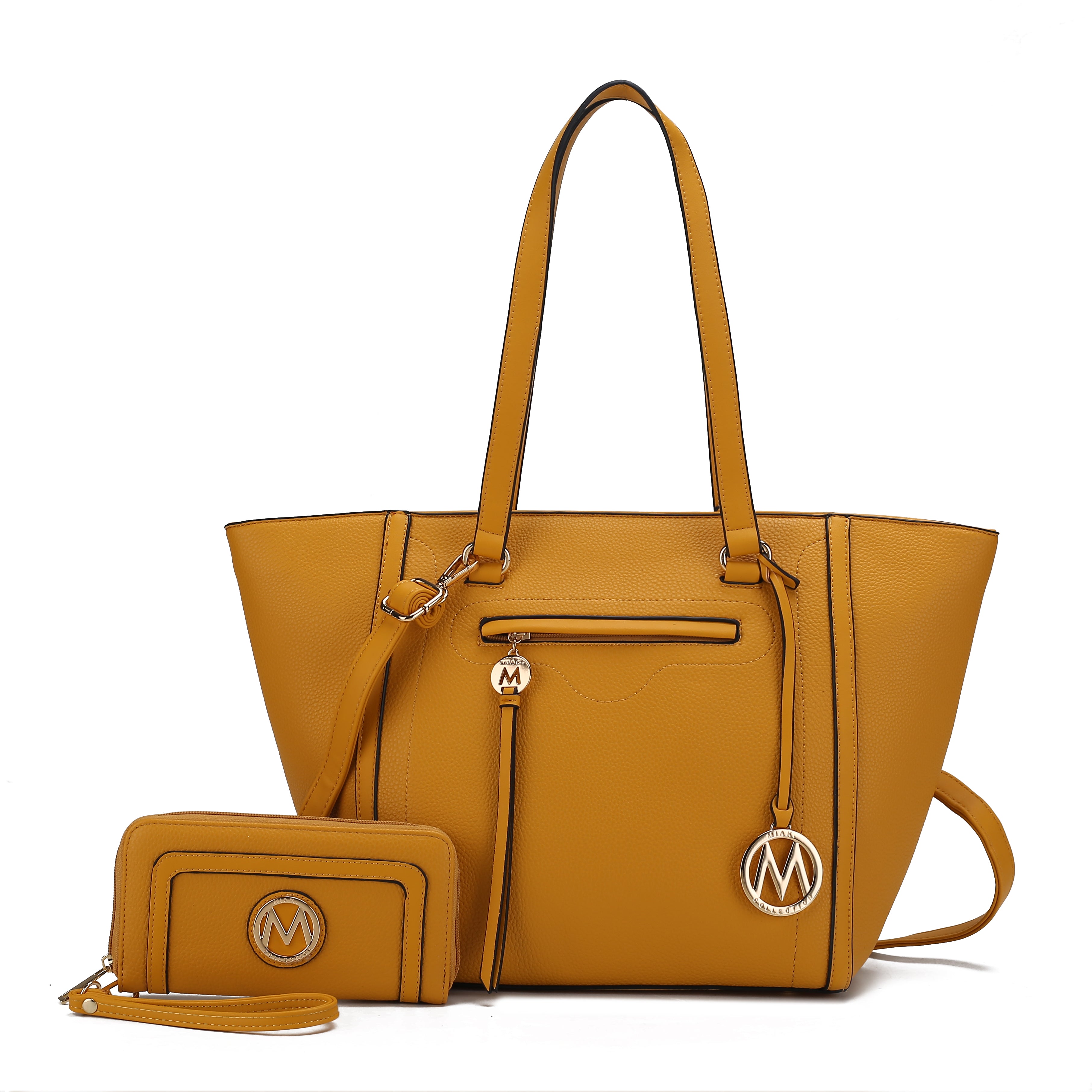  MKF Collection Alexandra Tote Bag and Wallet Set - Black - Bonton