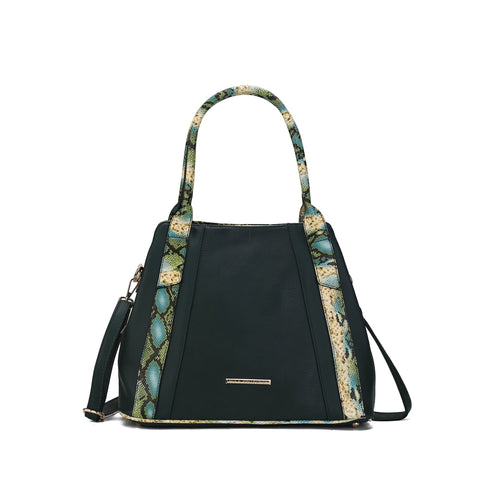 Kenna Snake Embossed Vegan Leather Womens Tote Handbag