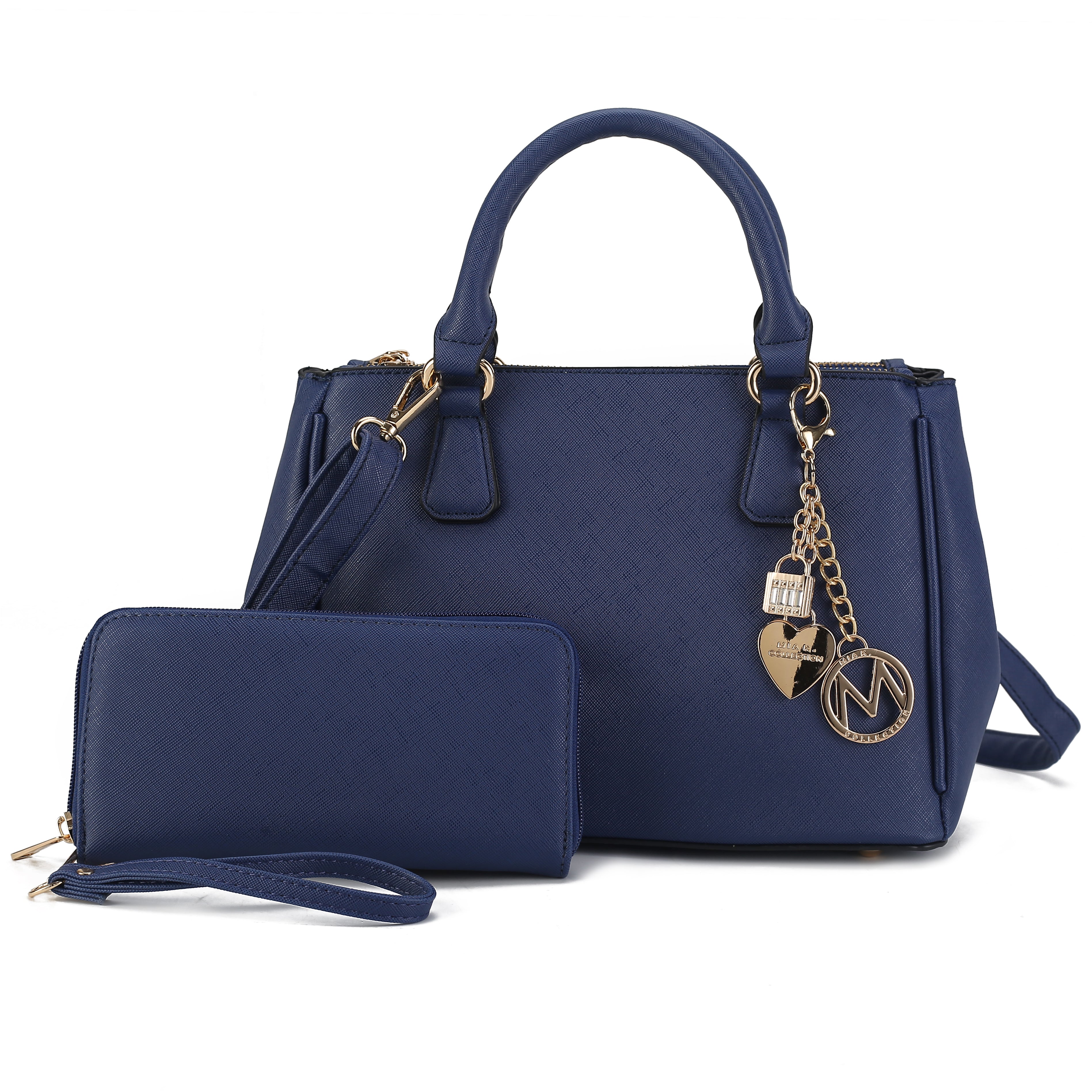  MKF Collection Ruth Shoulder Bag and Set - Denim Blue - Bonton