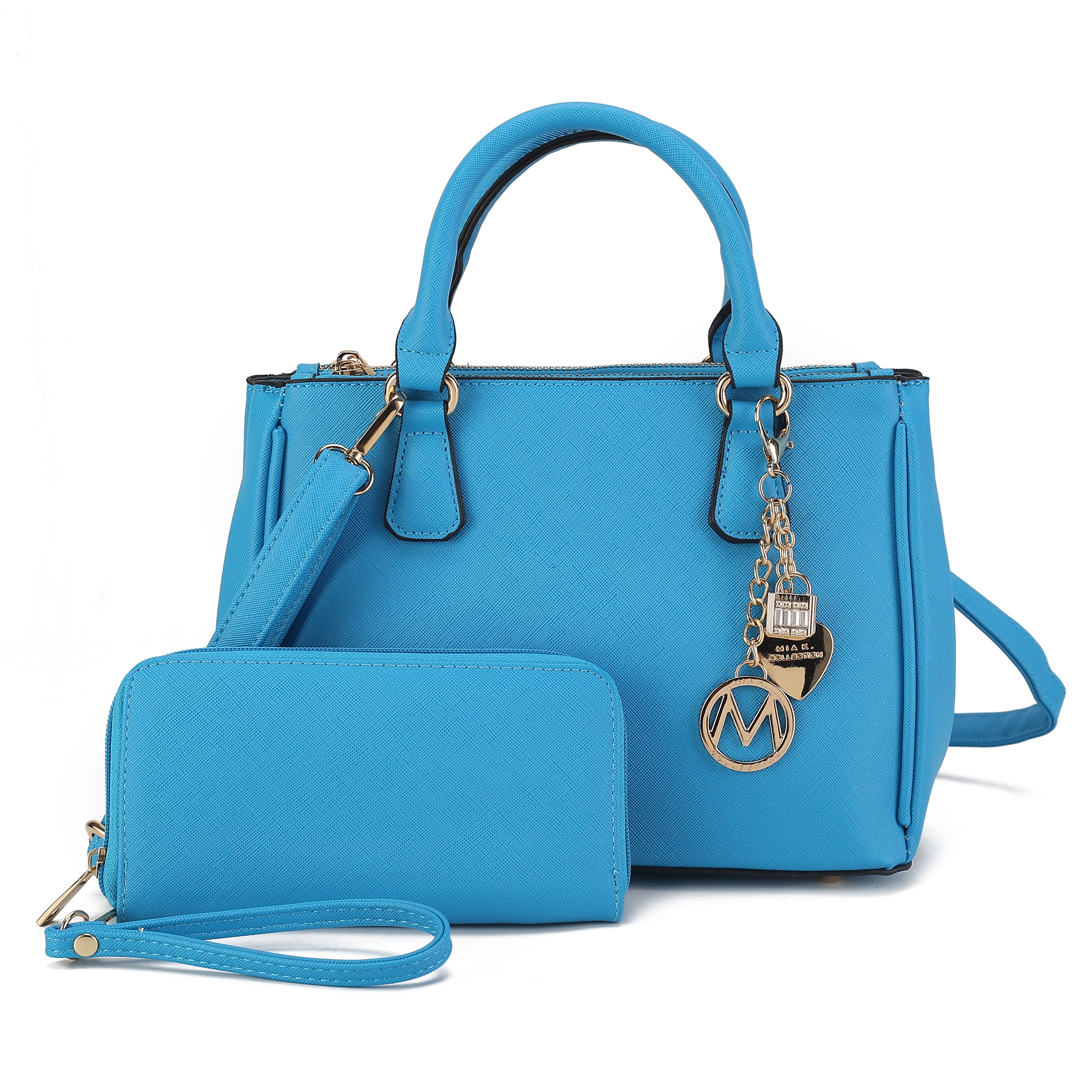  MKF Collection Ruth Shoulder Bag and Set - Denim Blue - Bonton