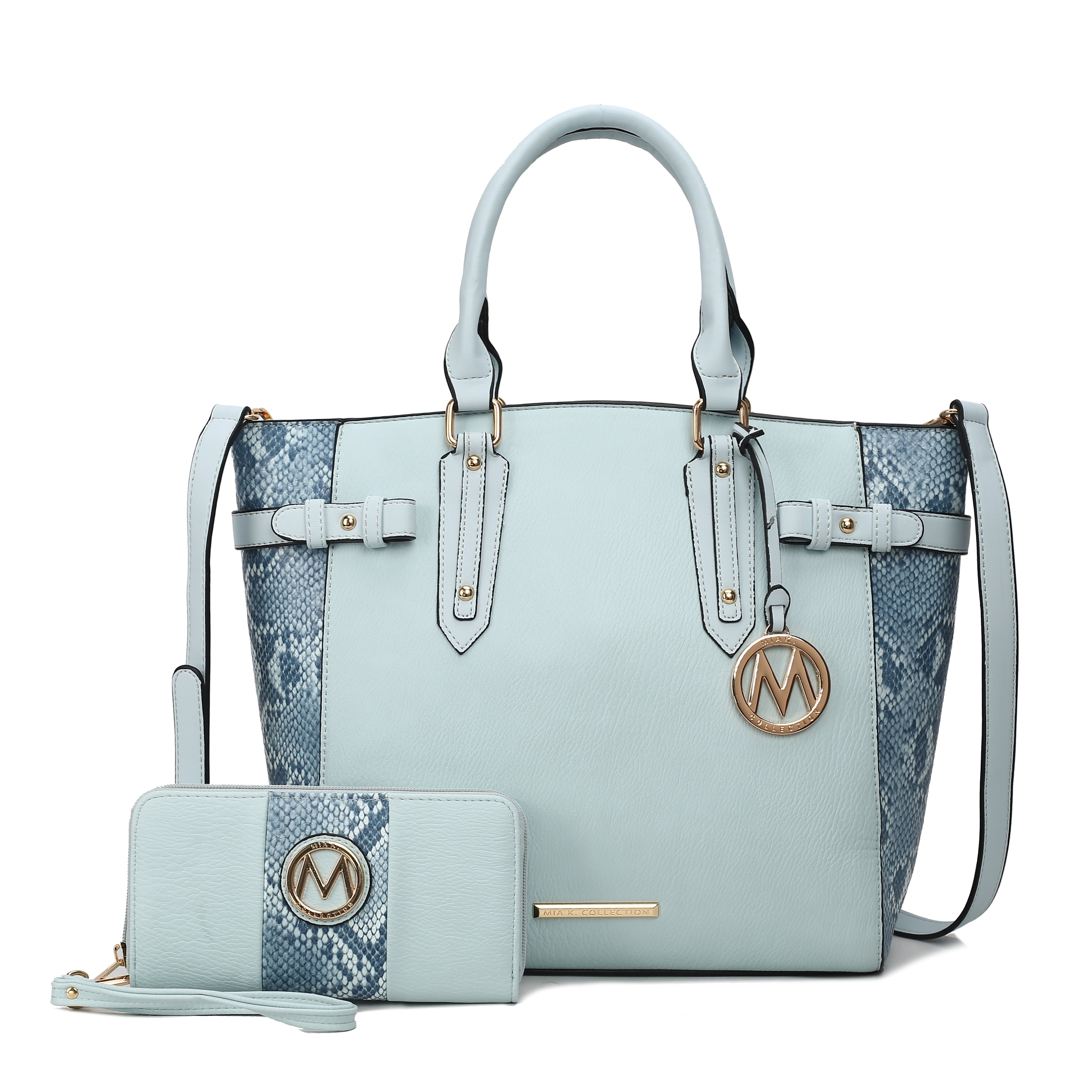  MKF Collection Joelle Tote Bag With Wallet - Light Blue - Bonton