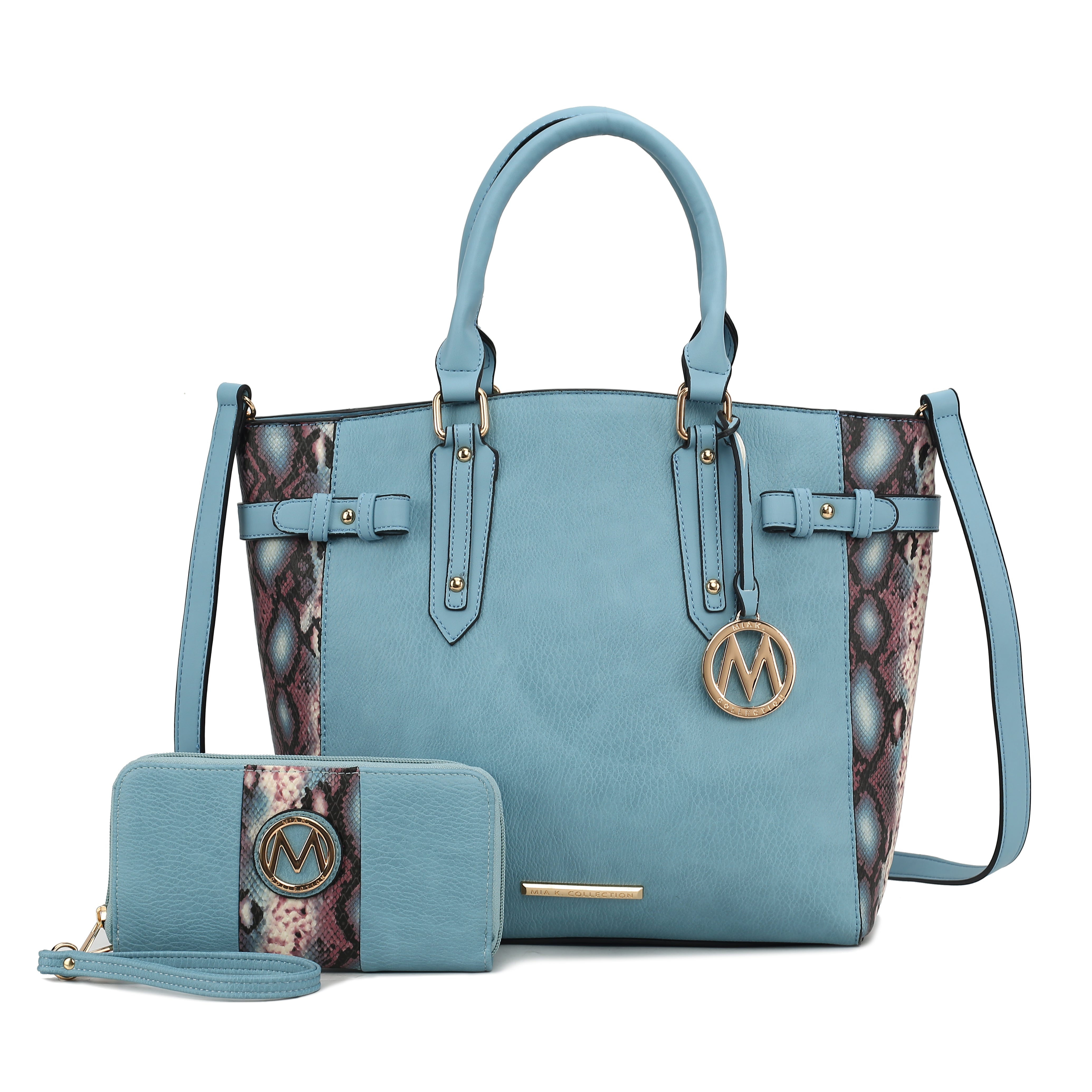  MKF Collection Joelle Tote Bag With Wallet - Light Blue - Bonton