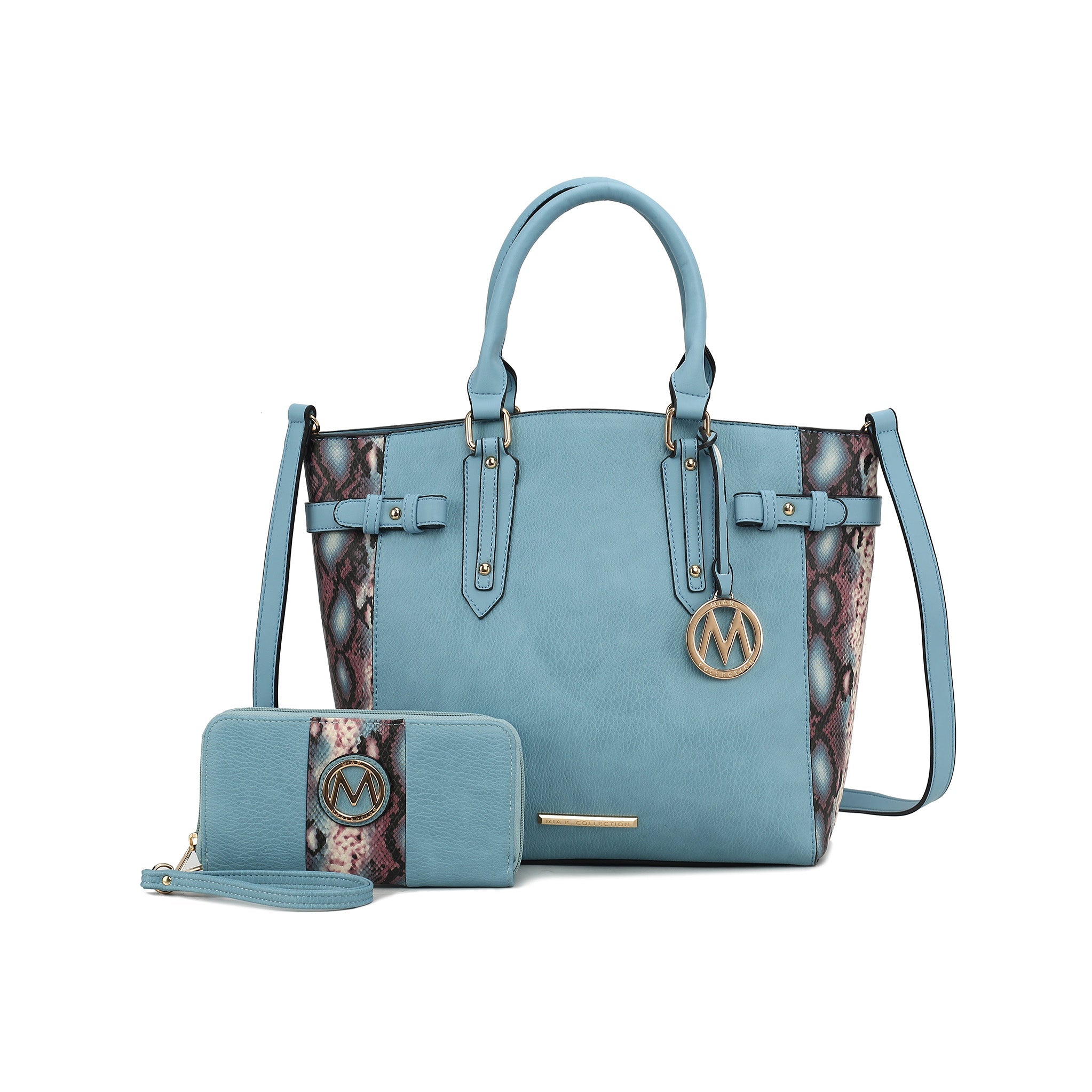  MKF Collection Joelle Tote Bag With Wallet - Light Blue - Bonton