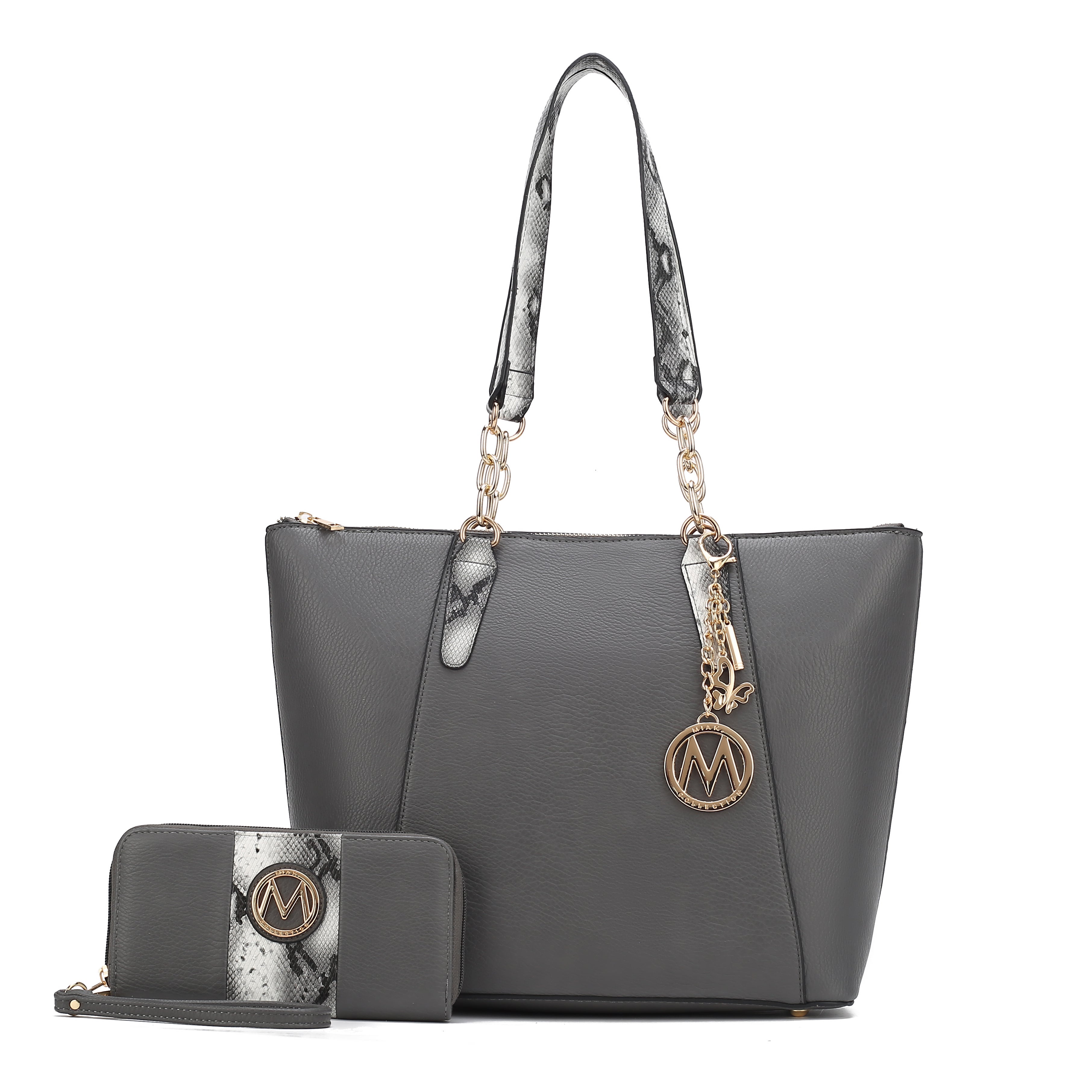  MKF Collection Ximena Tote Bag and Wallet Set - Black - Bonton