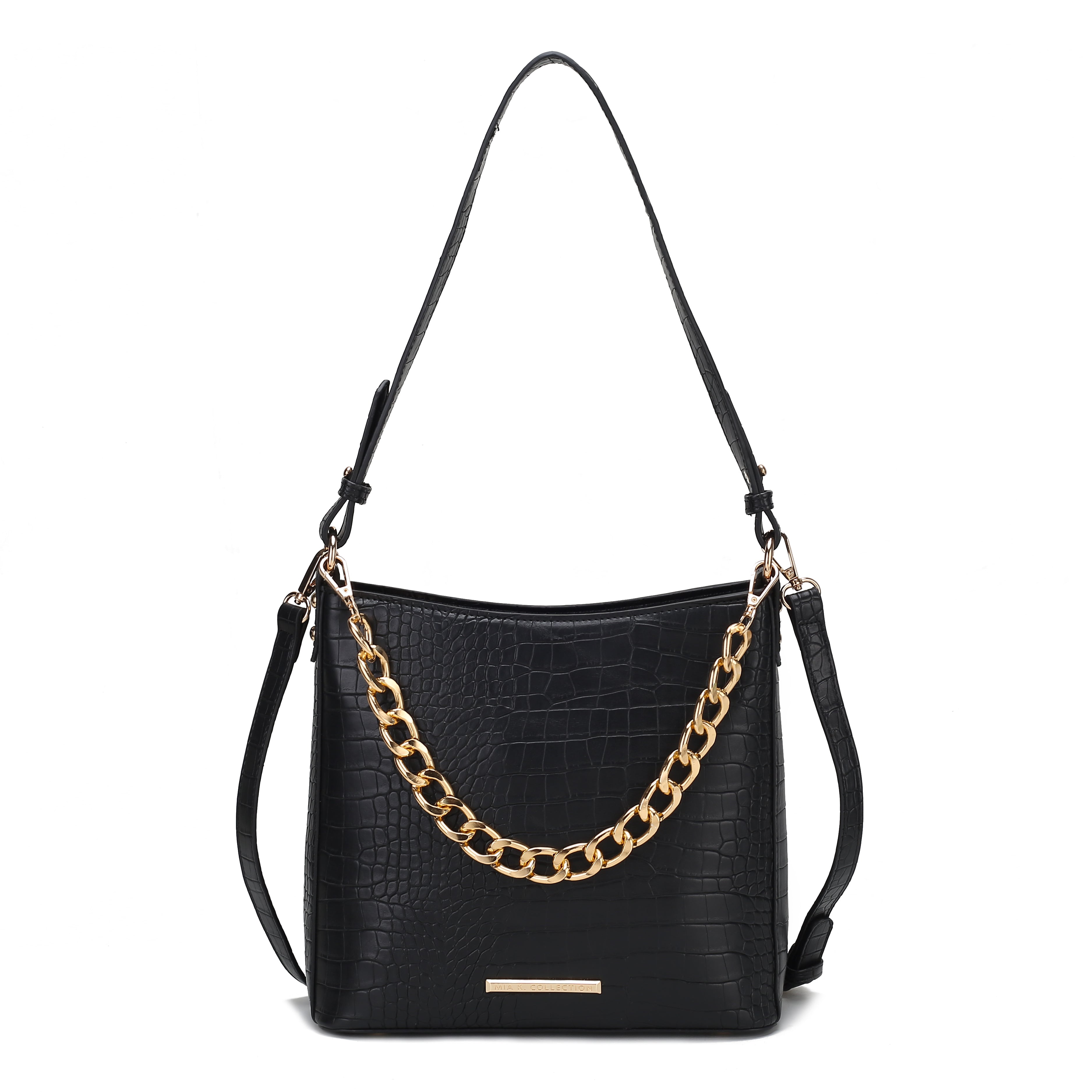  MKF Collection Bizzy Embossed Shoulder Bag - Black - Bonton