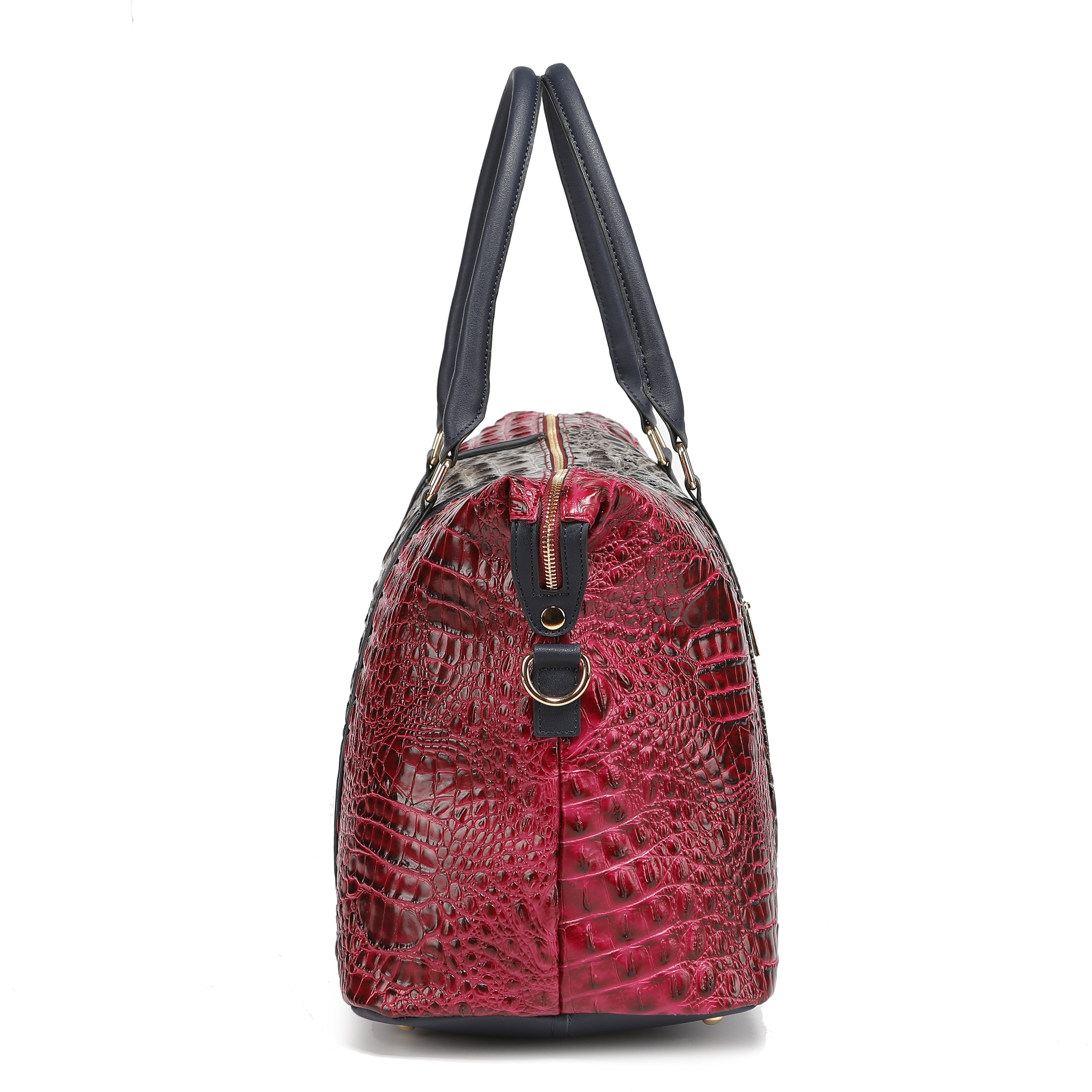  MKF Collection Raven Croc Embossed Duffel Bag - Black - Bonton