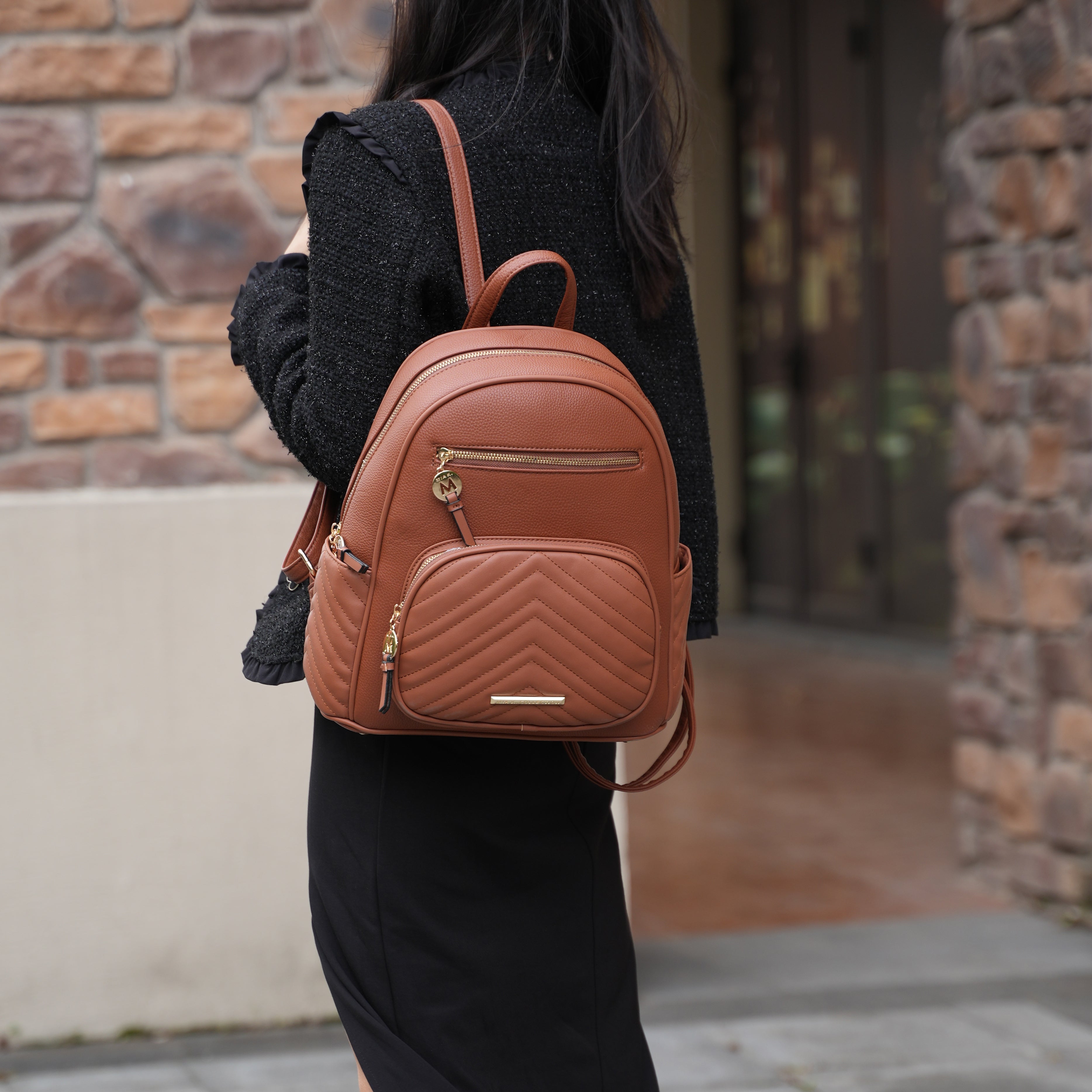  MKF Collection Romana Backpack - Black - Bonton