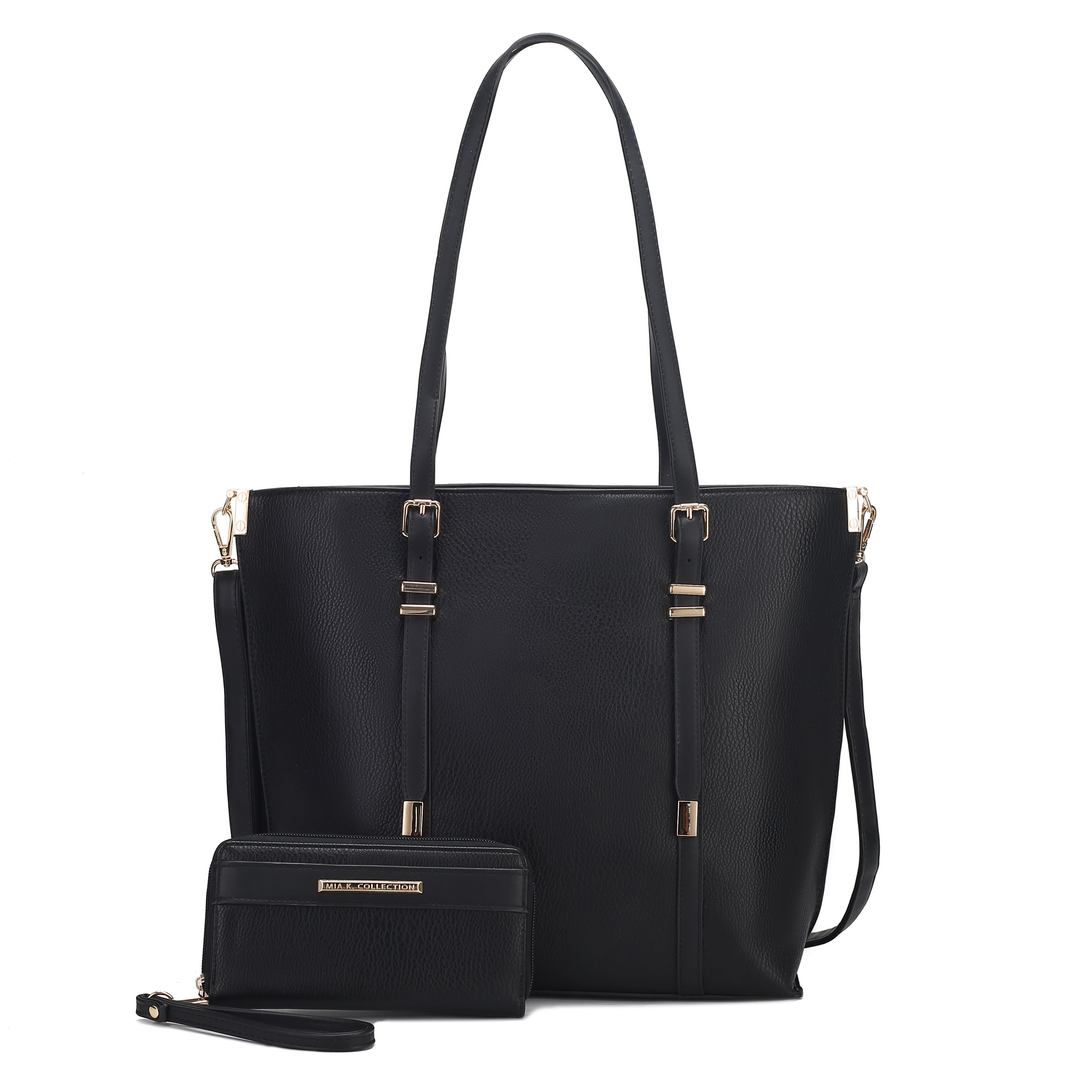  MKF Collection Emery Tote Bag and Wallet Set - Black - Bonton