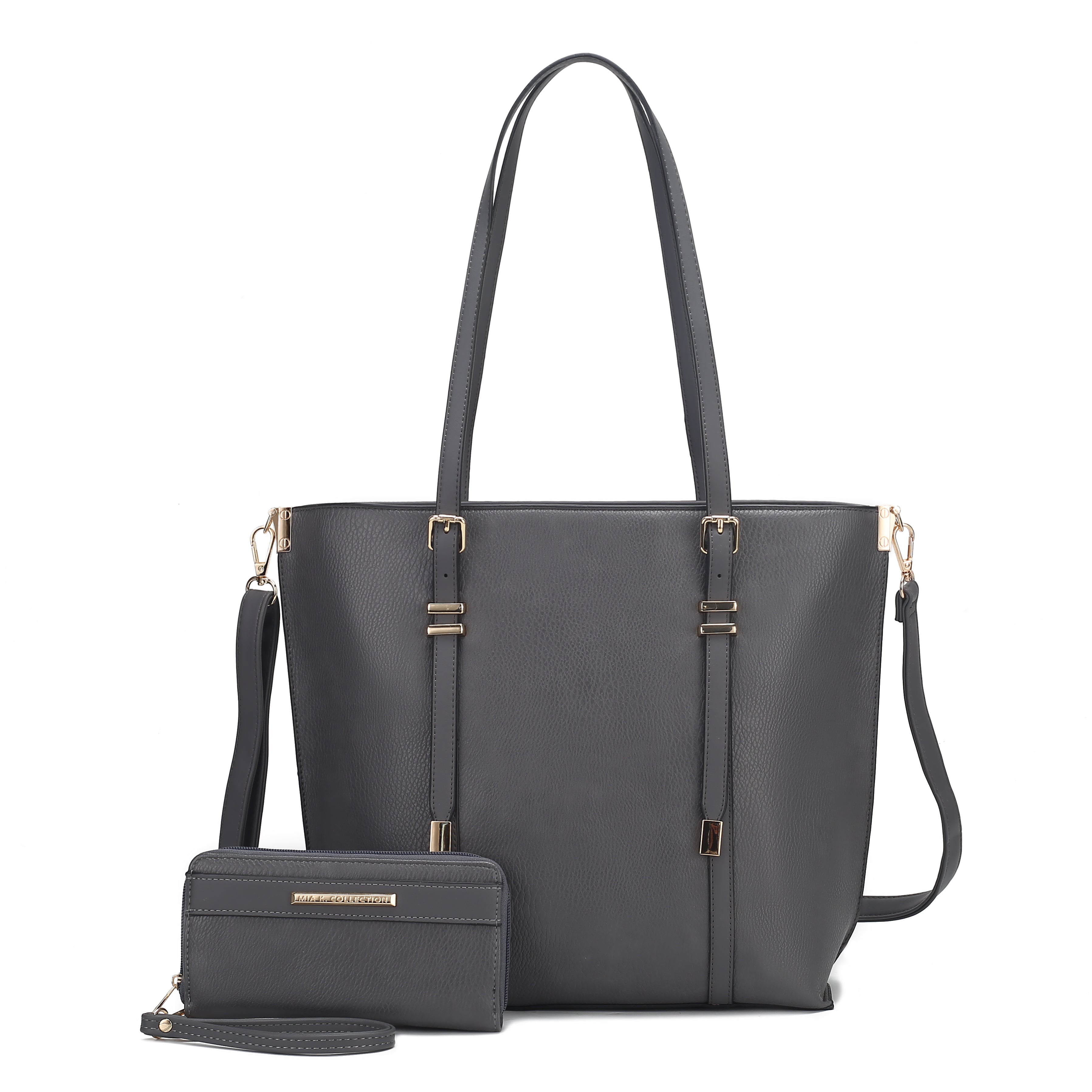  MKF Collection Emery Tote Bag and Wallet Set - Black - Bonton