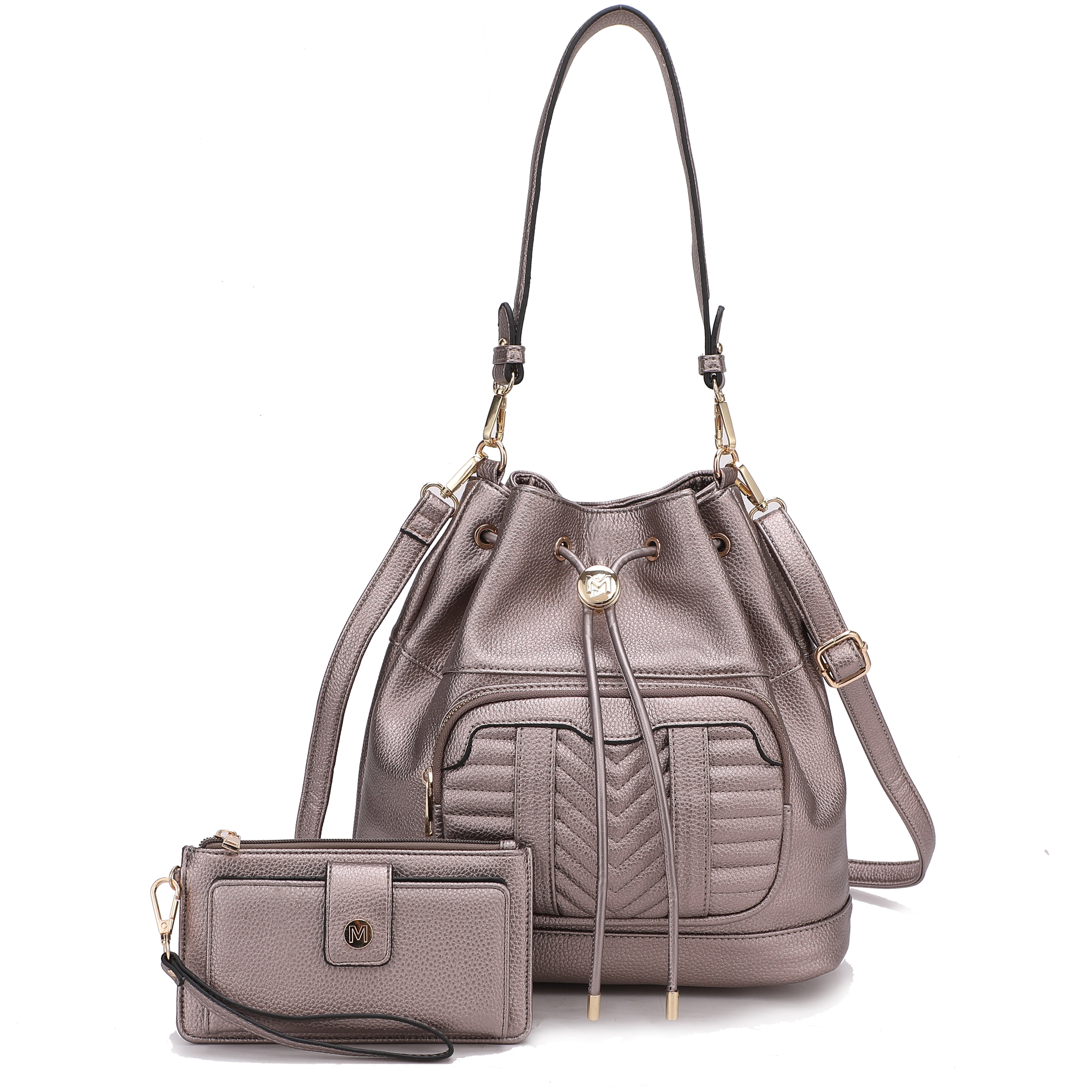  MKF Collection Ryder Bucket Bag and Wallet Set - Coffee - Bonton