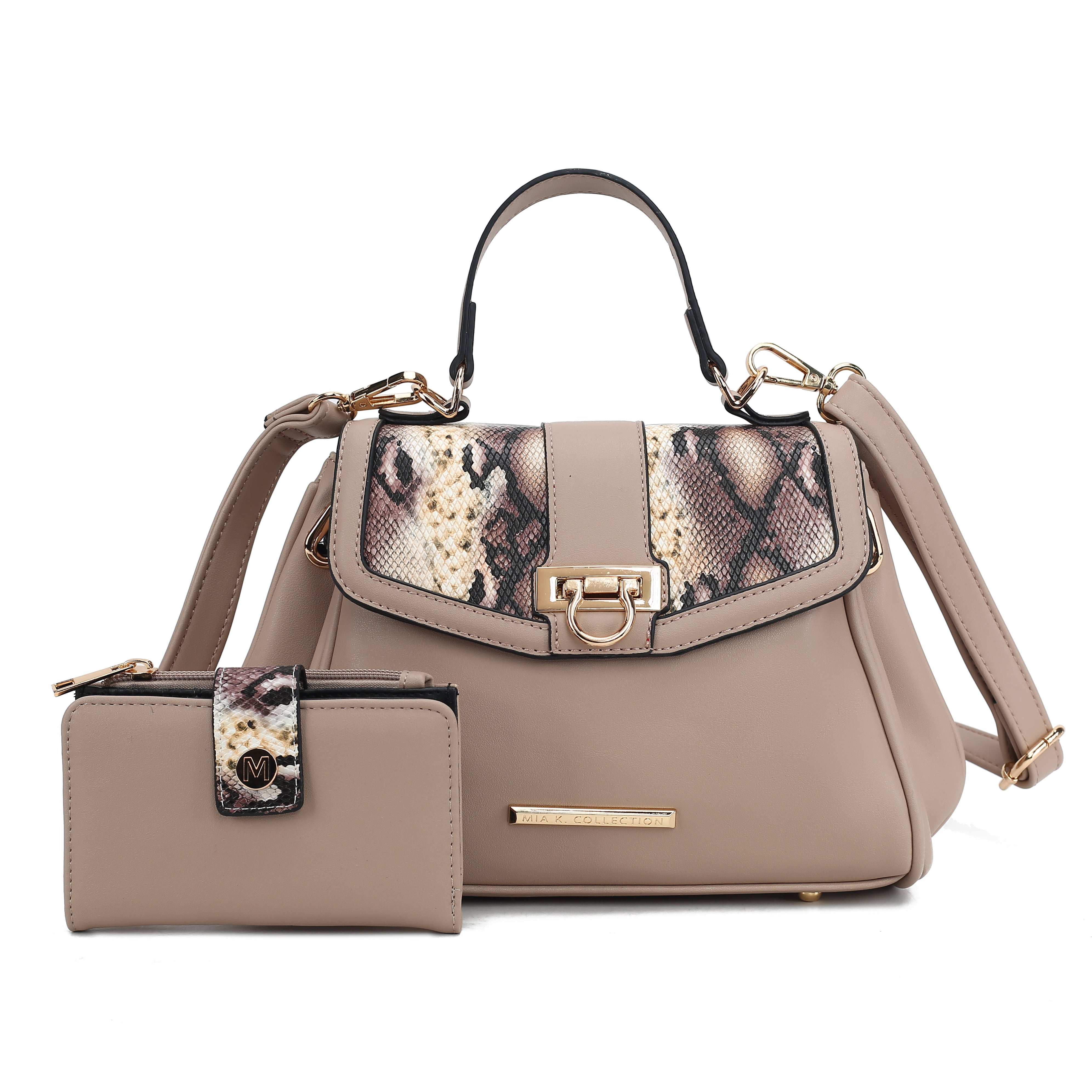  MKF Collection Geny Shoulder Bag and Set - Beige - Bonton