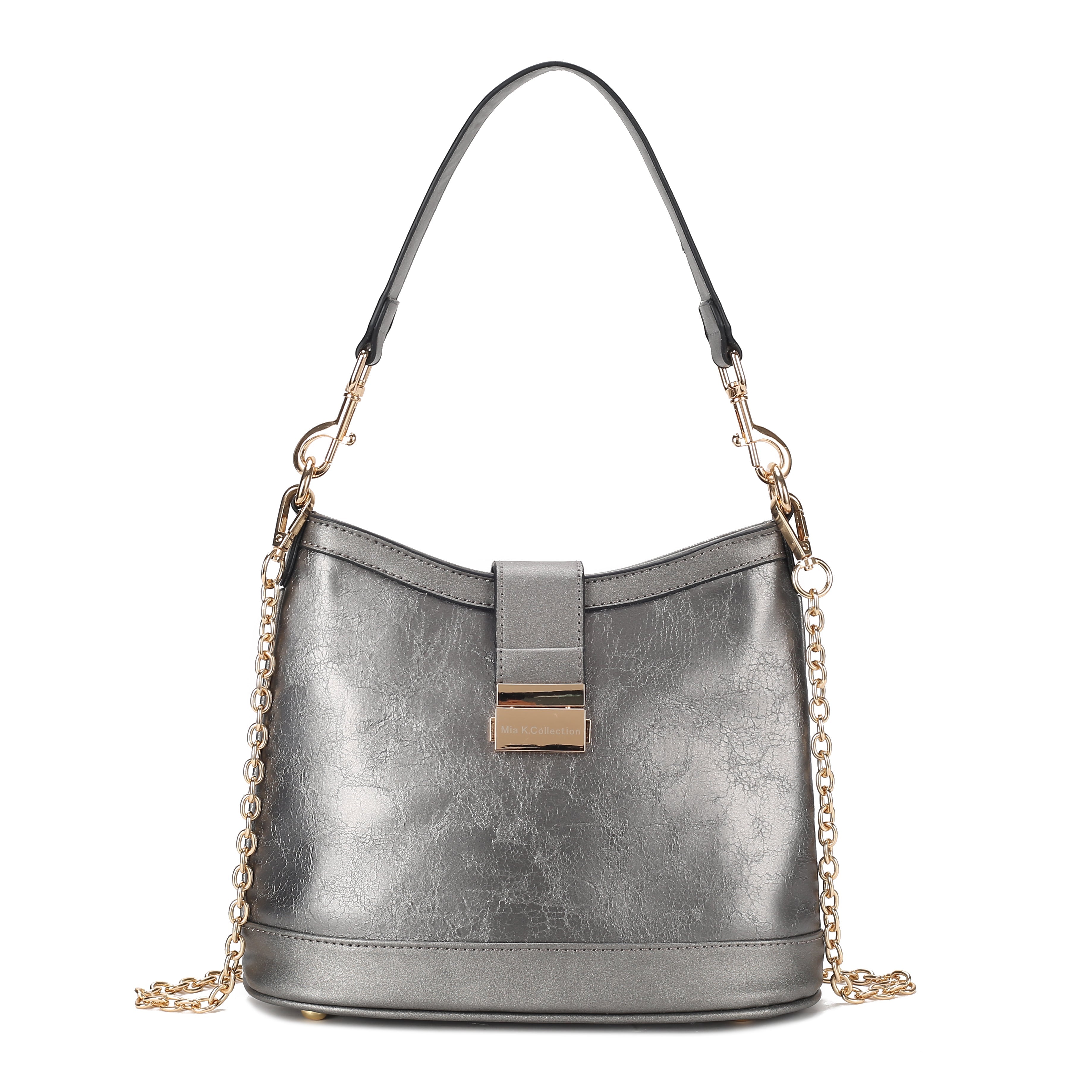  MKF Collection Pilar Shoulder Bag - Pewter - Bonton