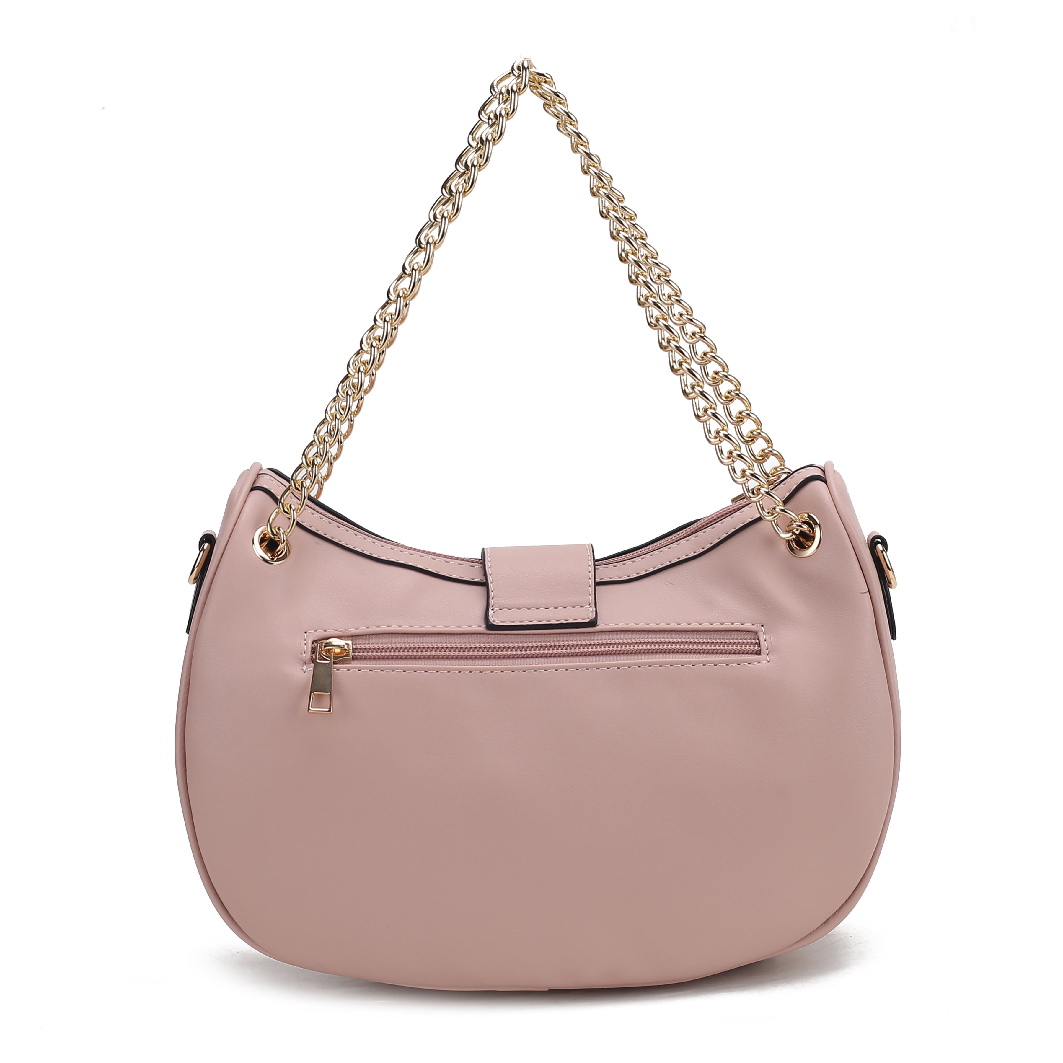  MKF Collection Solari Braided Chain Shoulder Bag - Taupe - Bonton