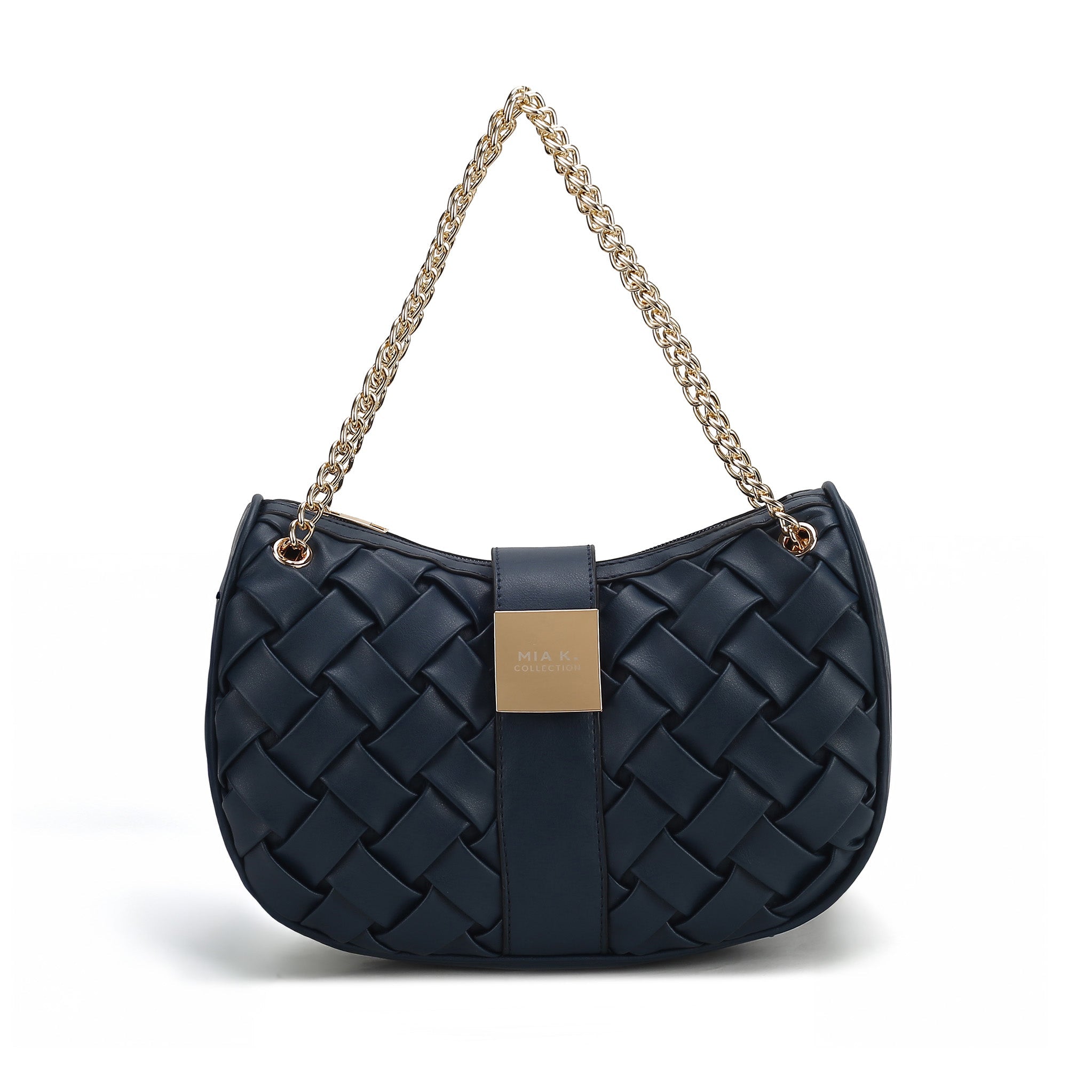  MKF Collection Solari Braided Chain Shoulder Bag - Taupe - Bonton