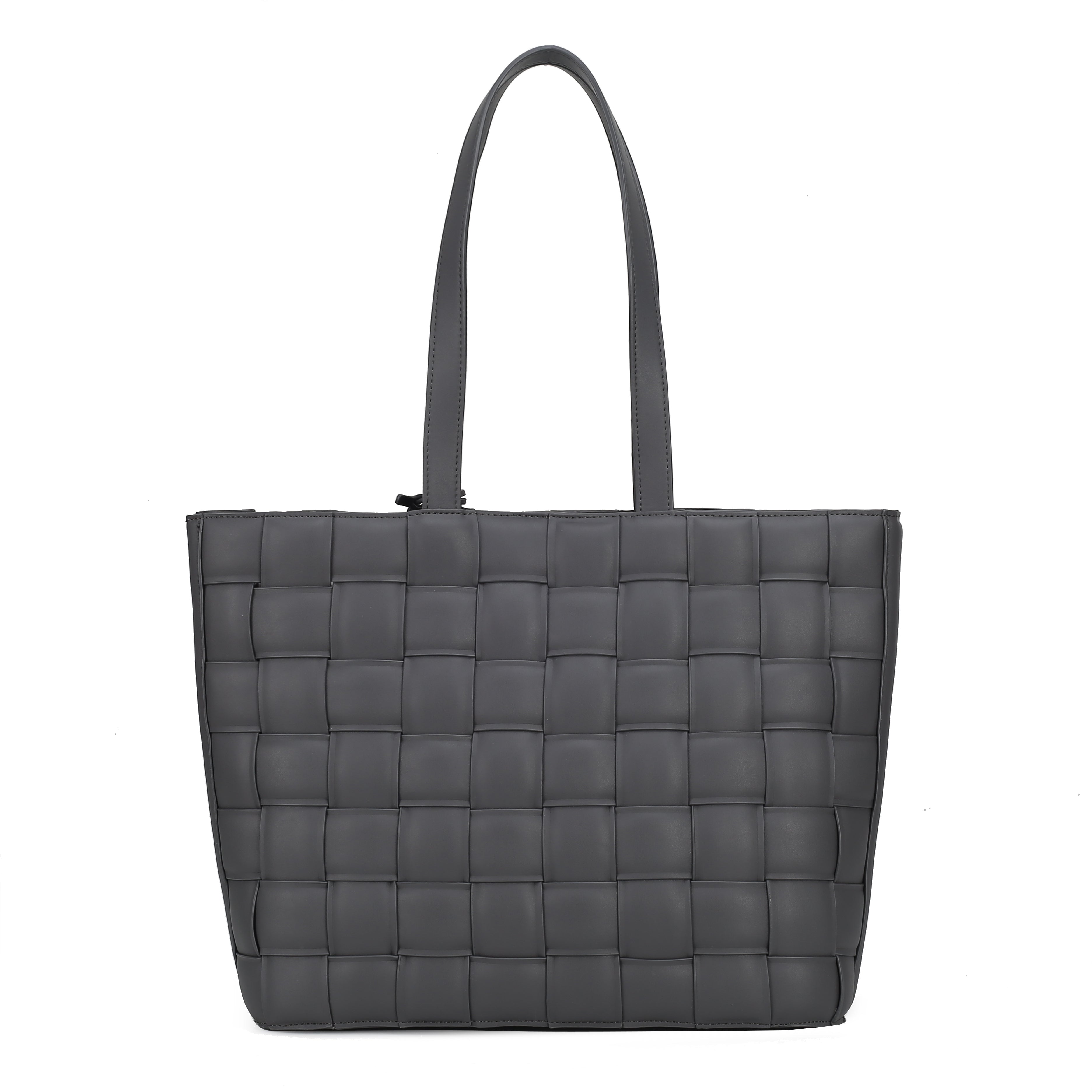  MKF Collection Rowan Woven Tote Bag - Black - Bonton