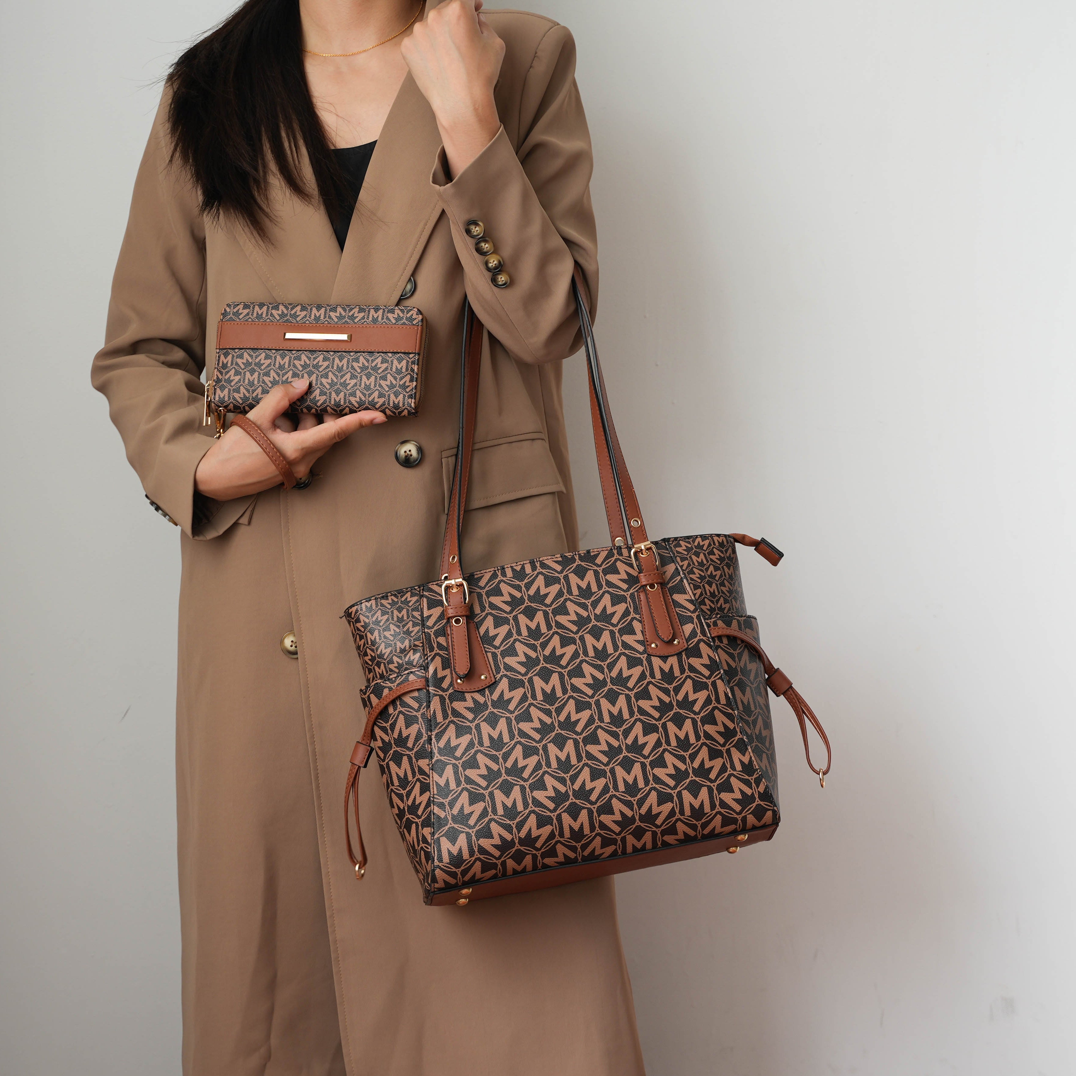  MKF Collection Pauline Tote Bag and Set - Lavender - Bonton