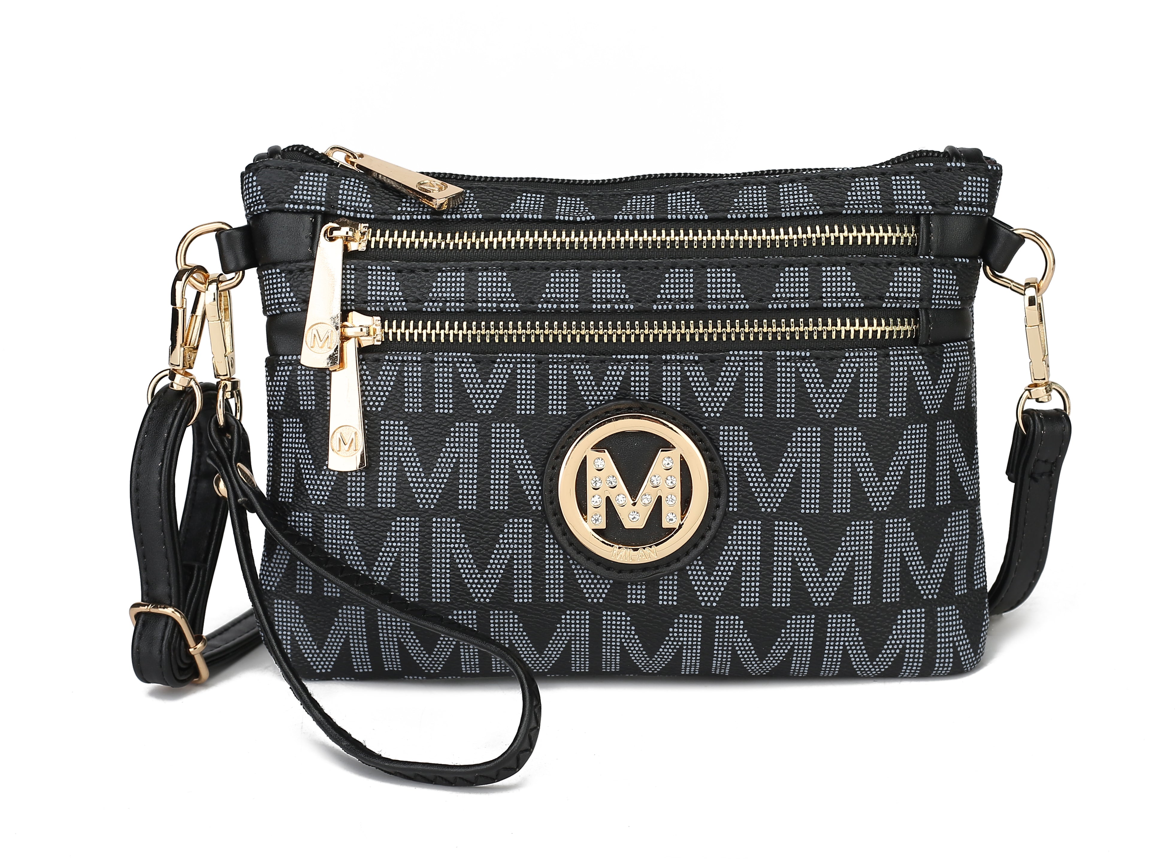  MKF Collection Geneve Signature Phone Crossbody Bag - Black - Bonton